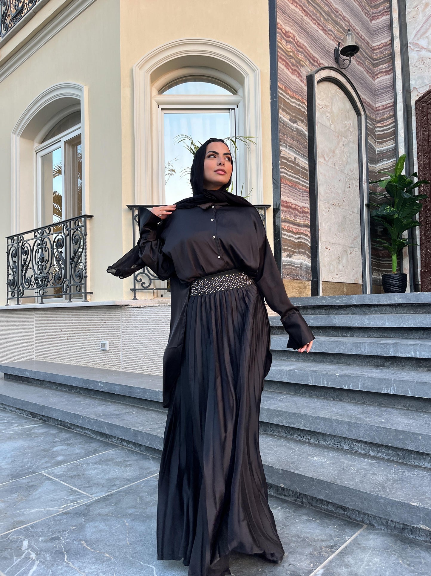 Stella silk set - Black