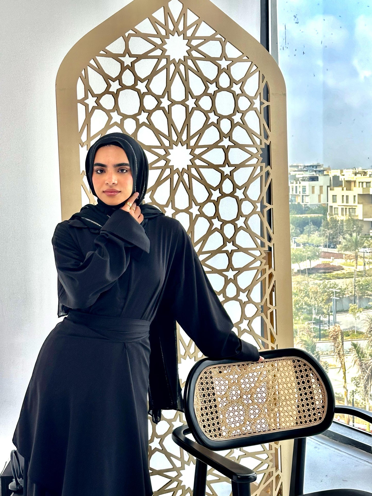 Wrap Shirt Dress - Black