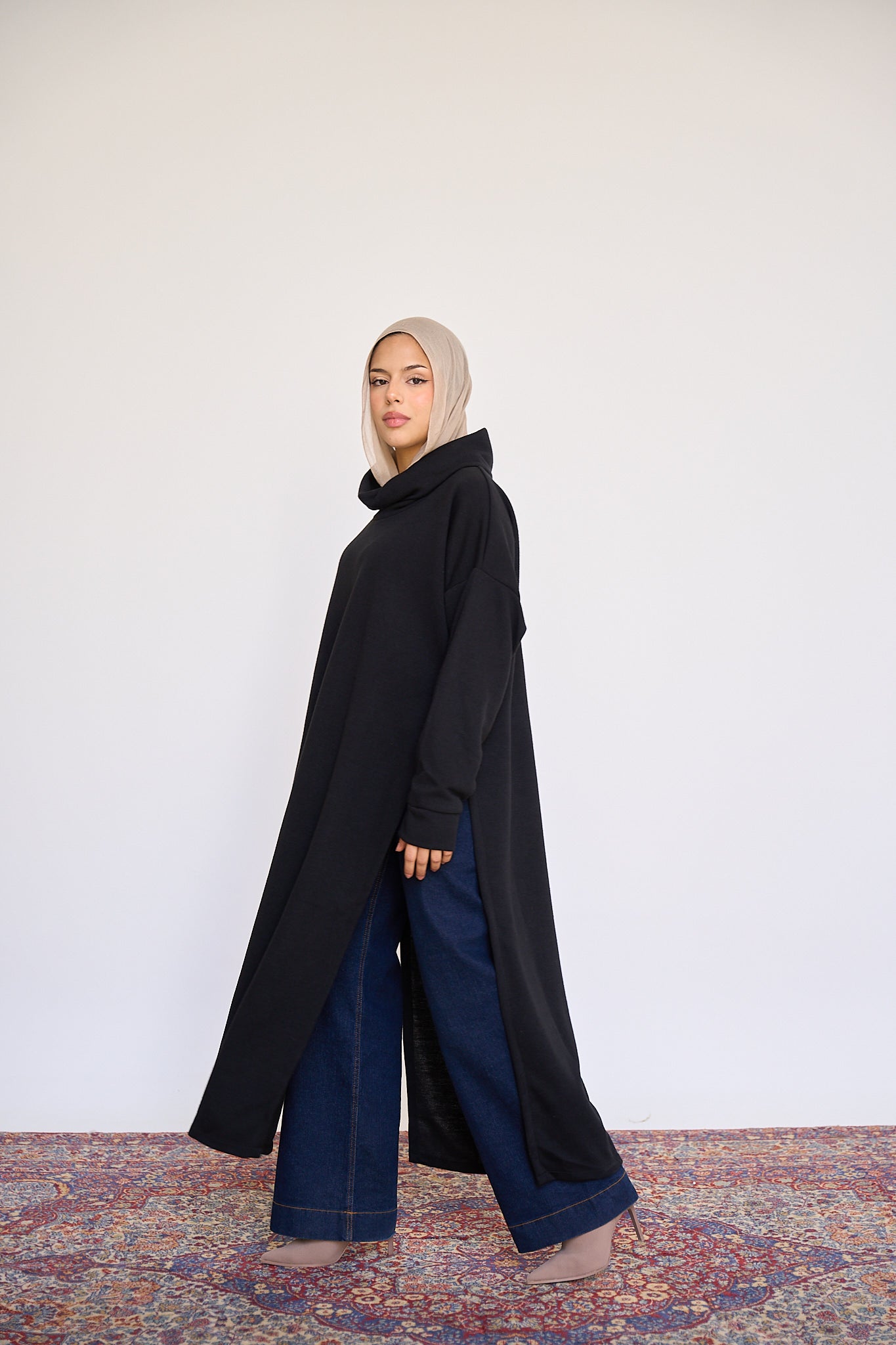 Open Sided sweater - Black