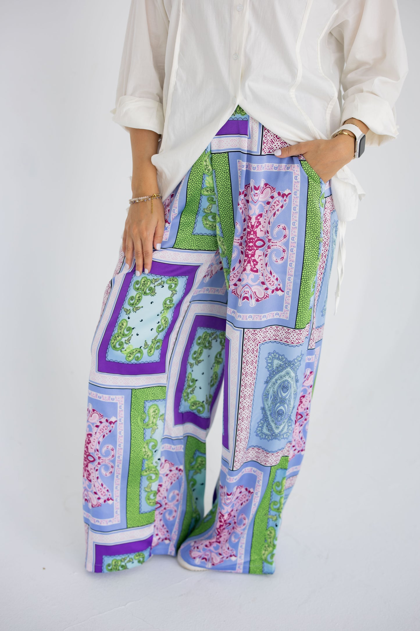 Azure Silk Pants