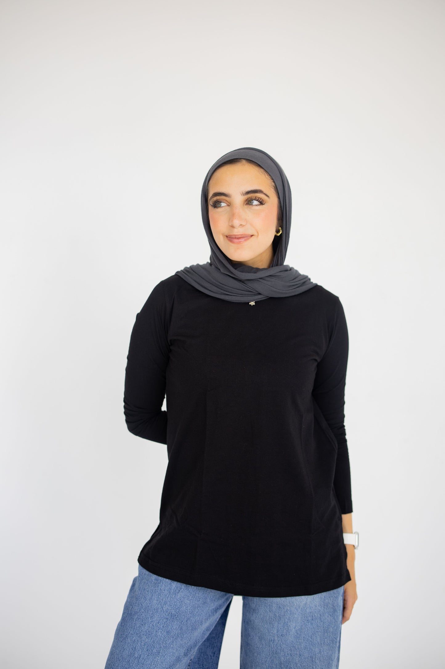 Cotton Basic Top - Black