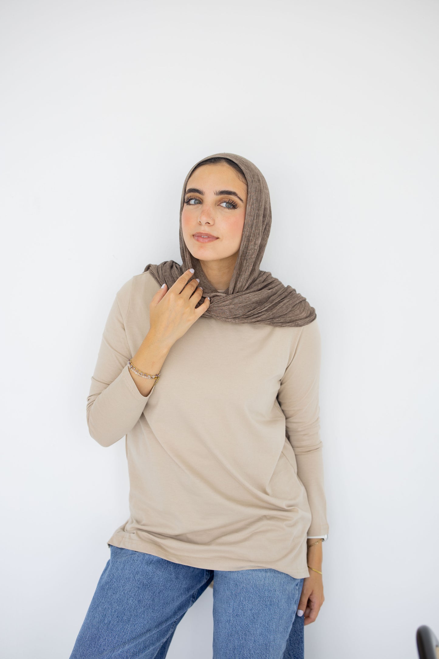 Cotton Basic Top - Beige