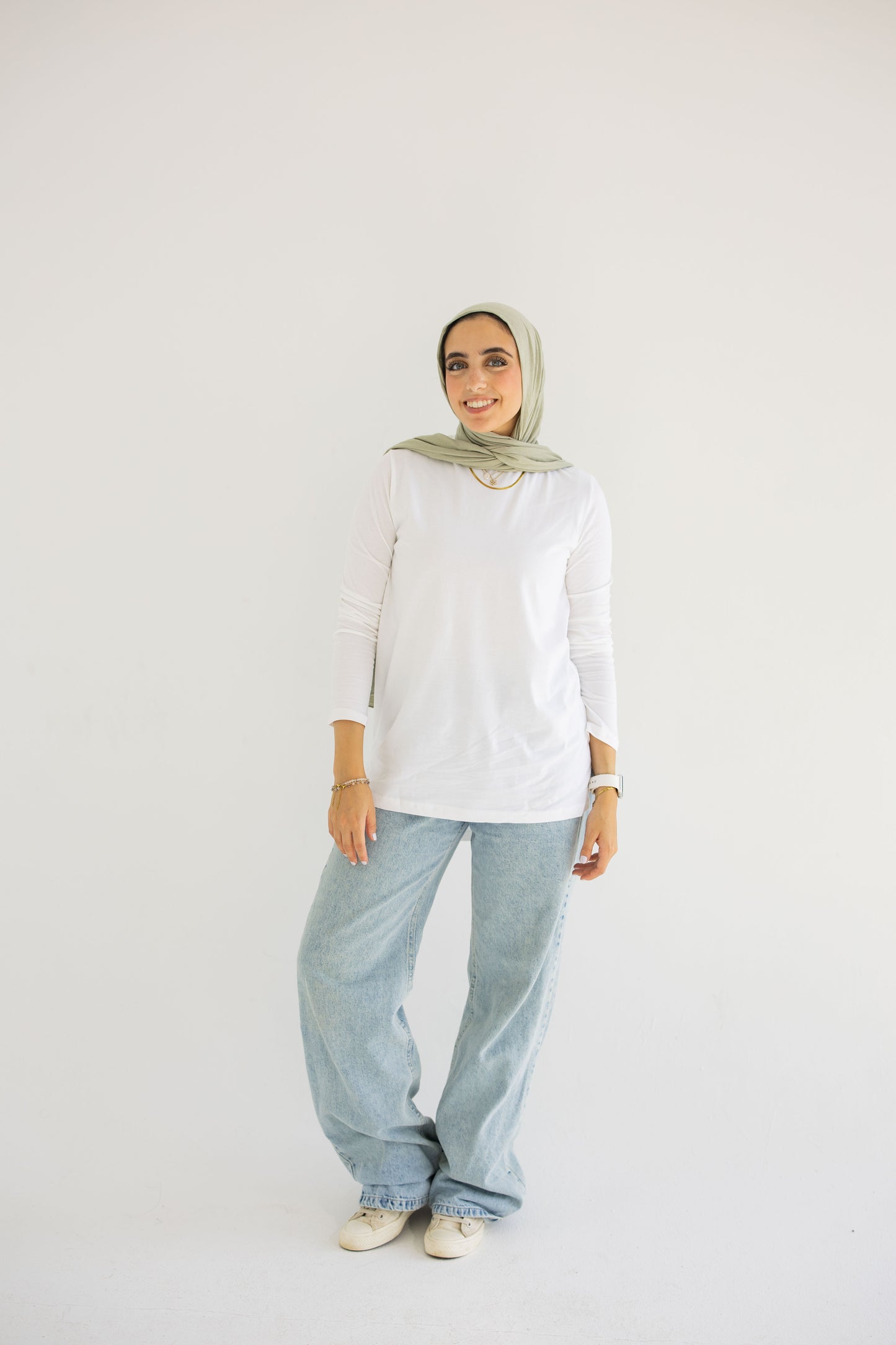 Cotton Basic Top - White