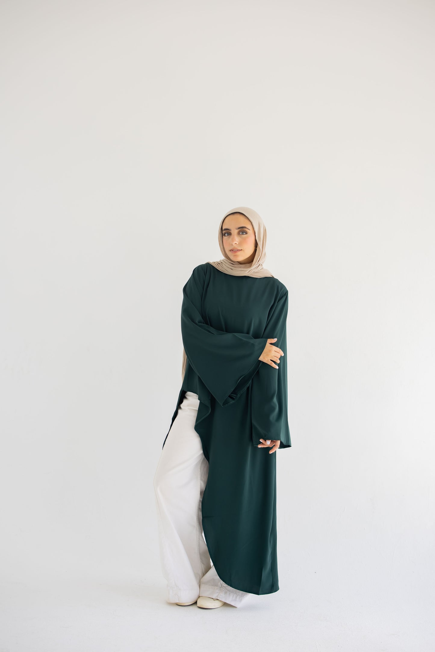 Willow Asymmetrical Blouse - Green