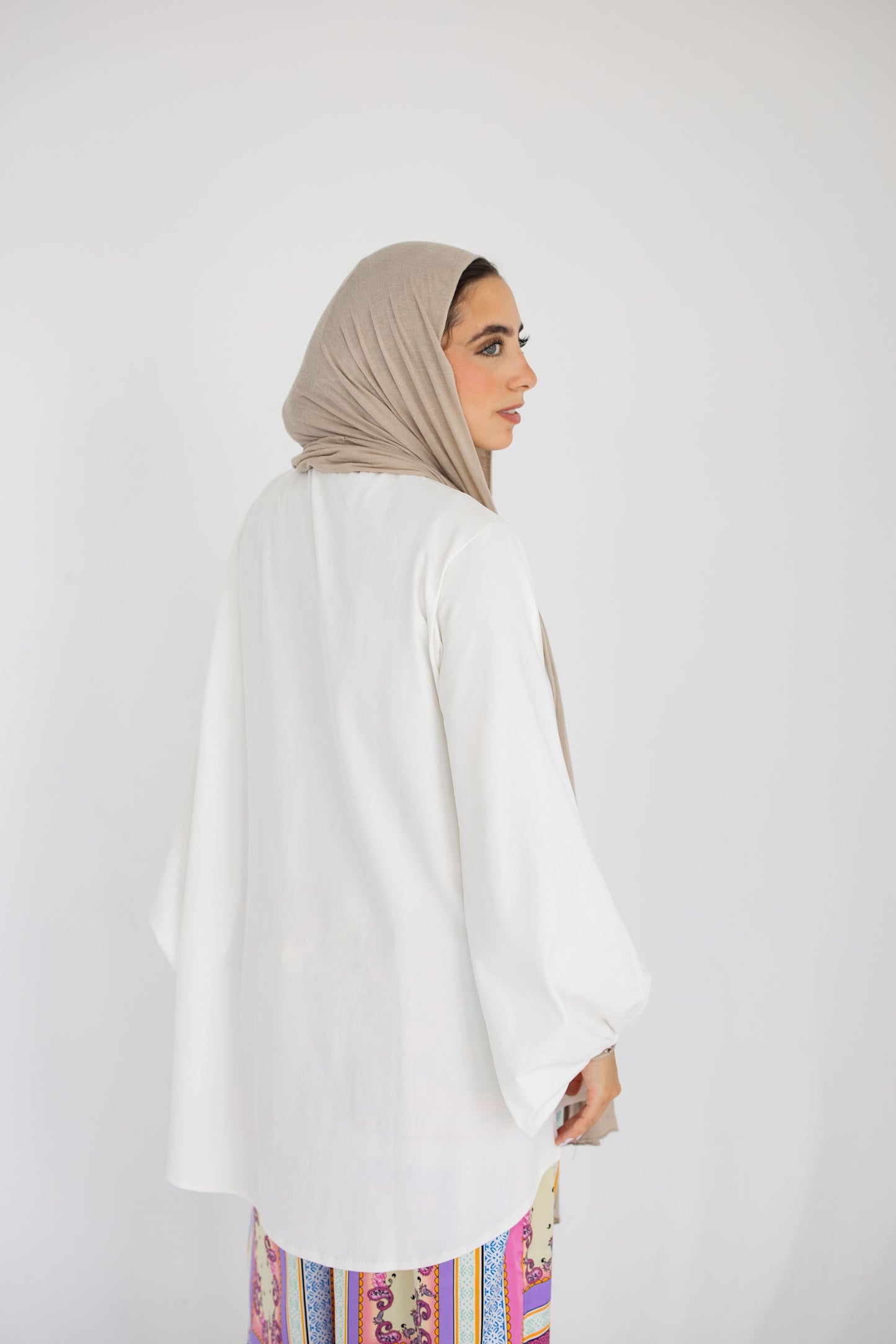Bold Puff Blouse - White