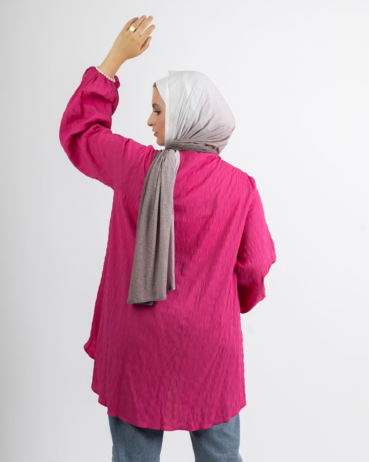 Puffed Sleeves Blouse - Pink