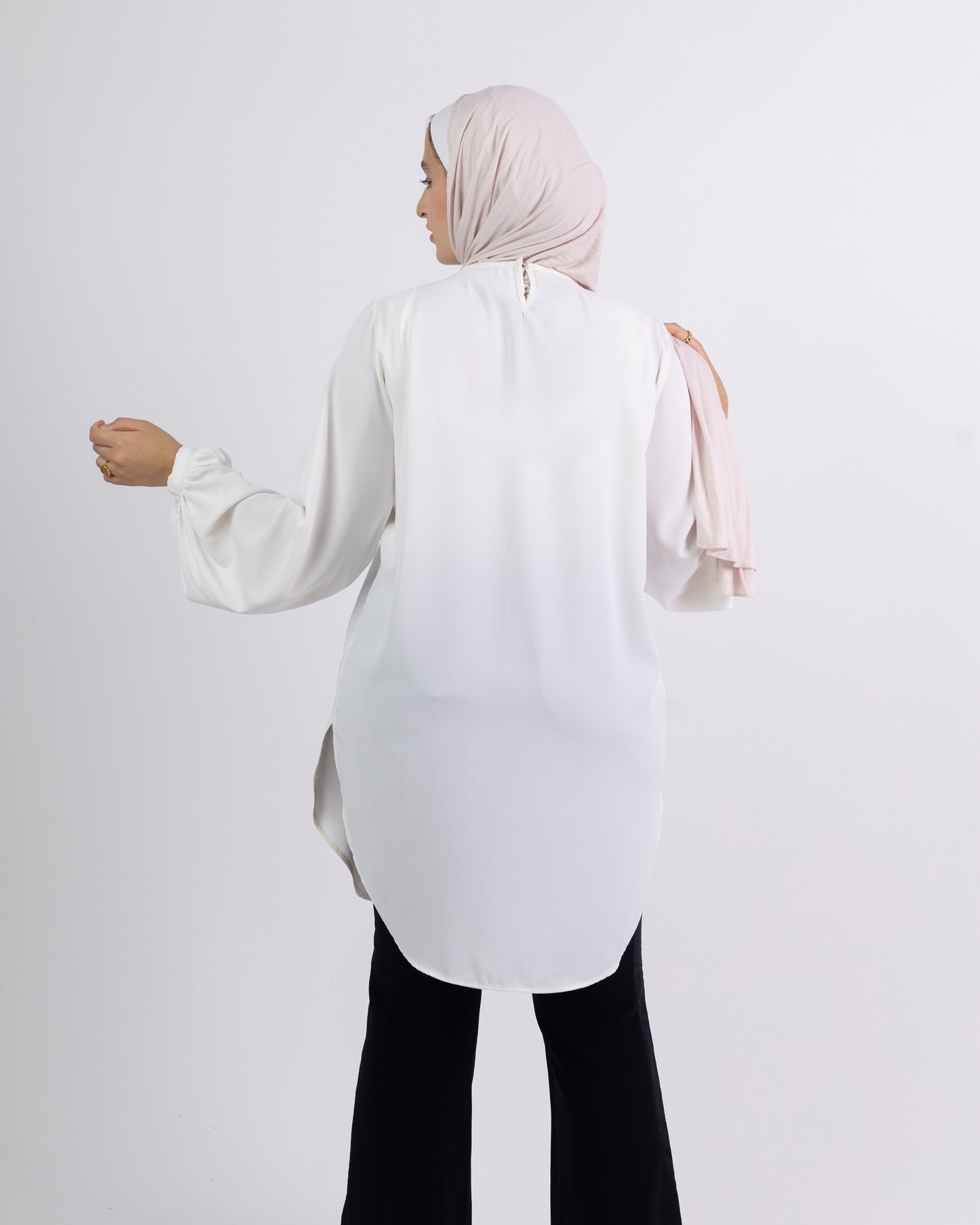 Puffed Basic Blouse - White