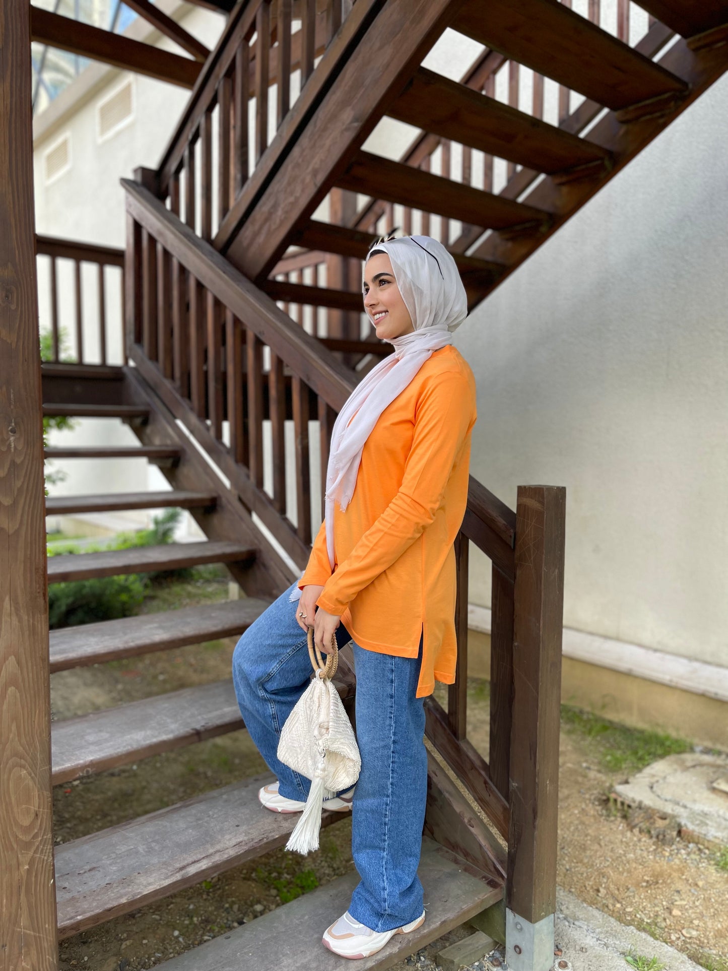 Cotton Basic Top - Orange