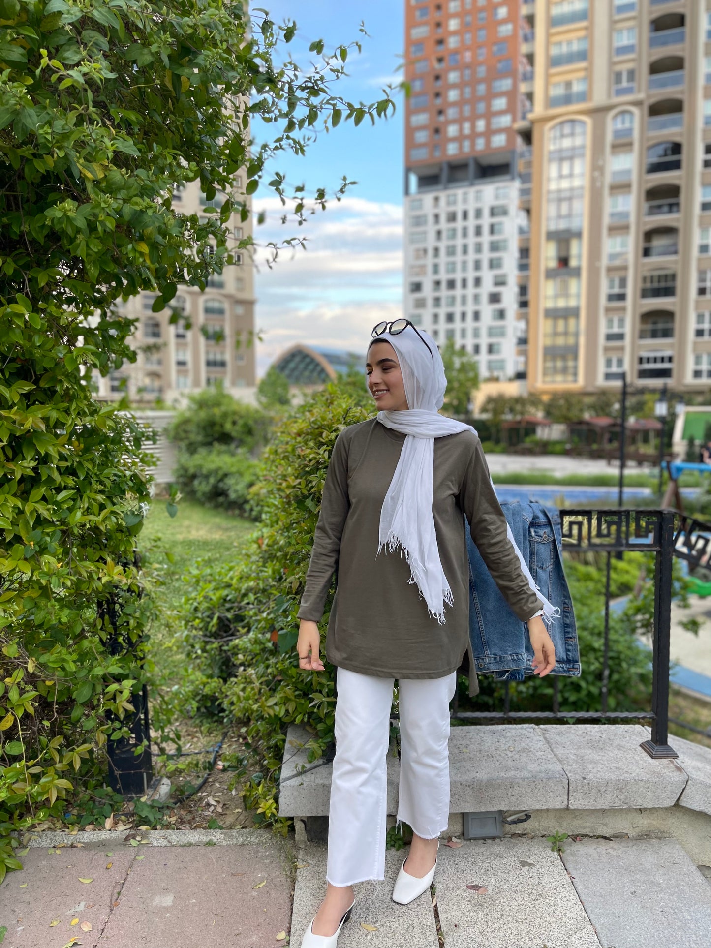 Cotton Basic Top - Olive