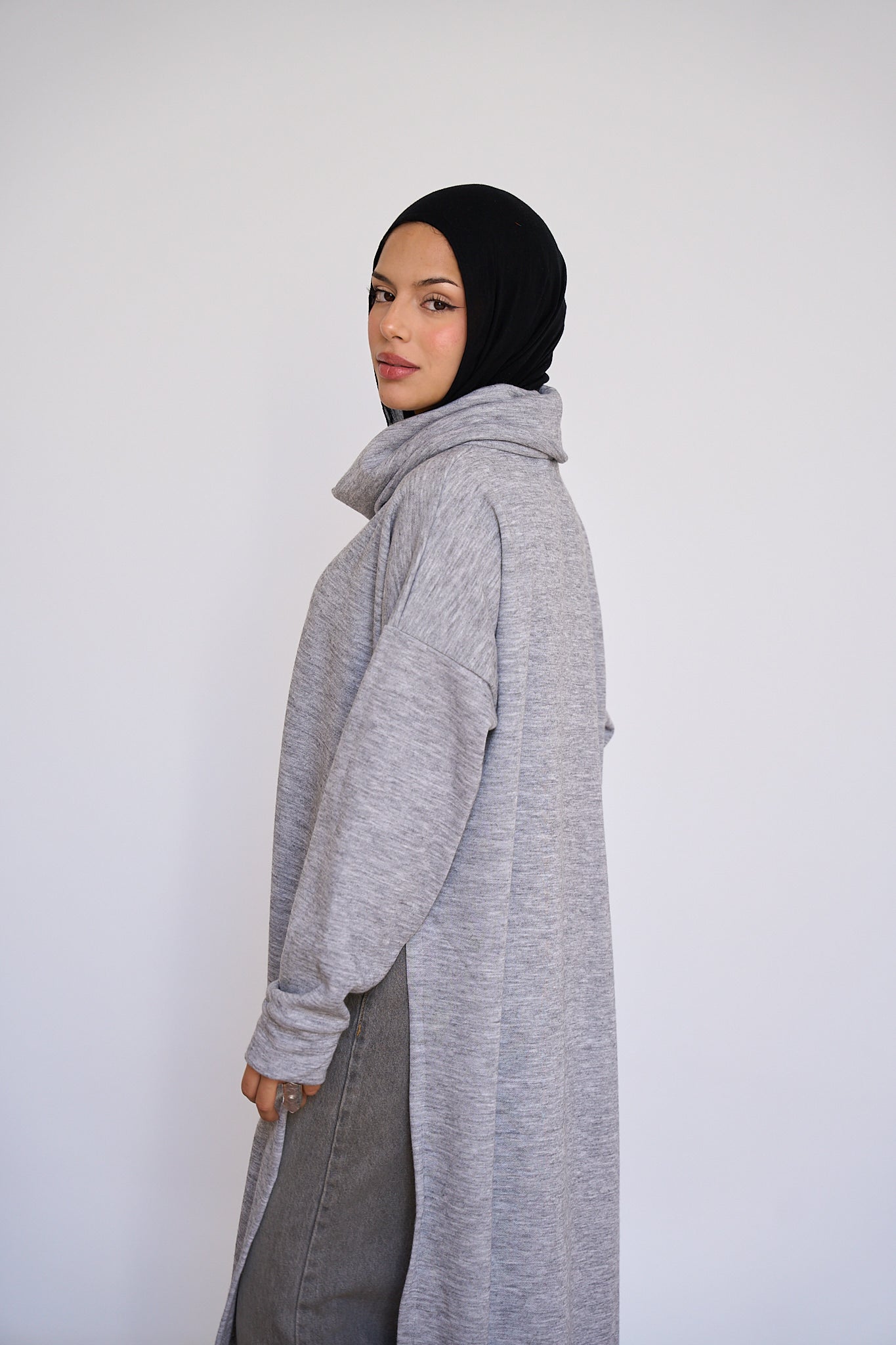 Open Sided sweater - Grey