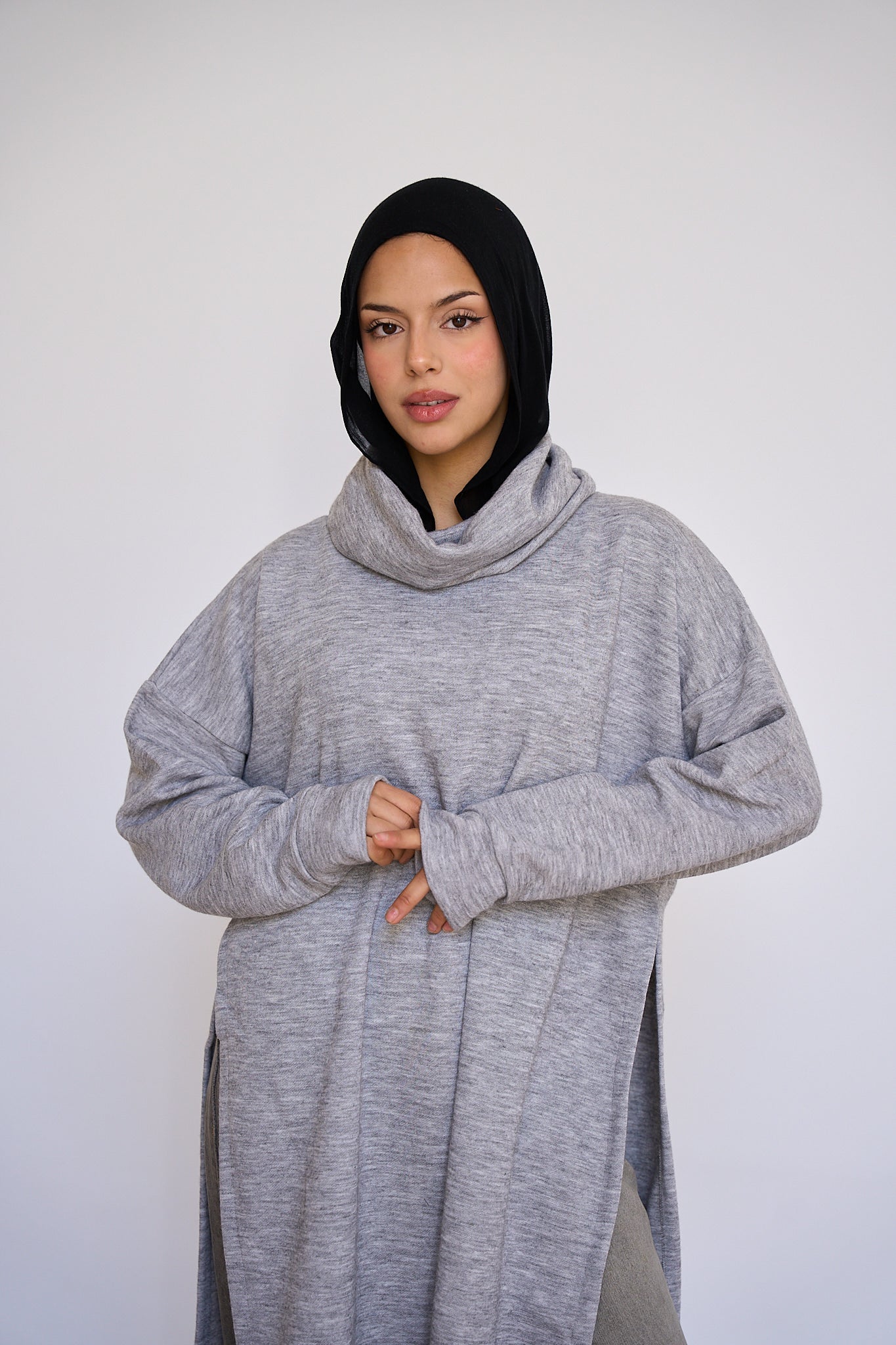 Open Sided sweater - Grey