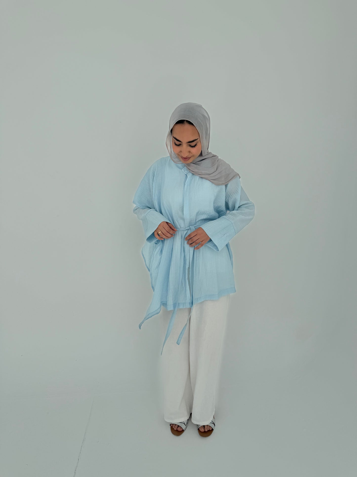 Wavy Blouse - Baby blue