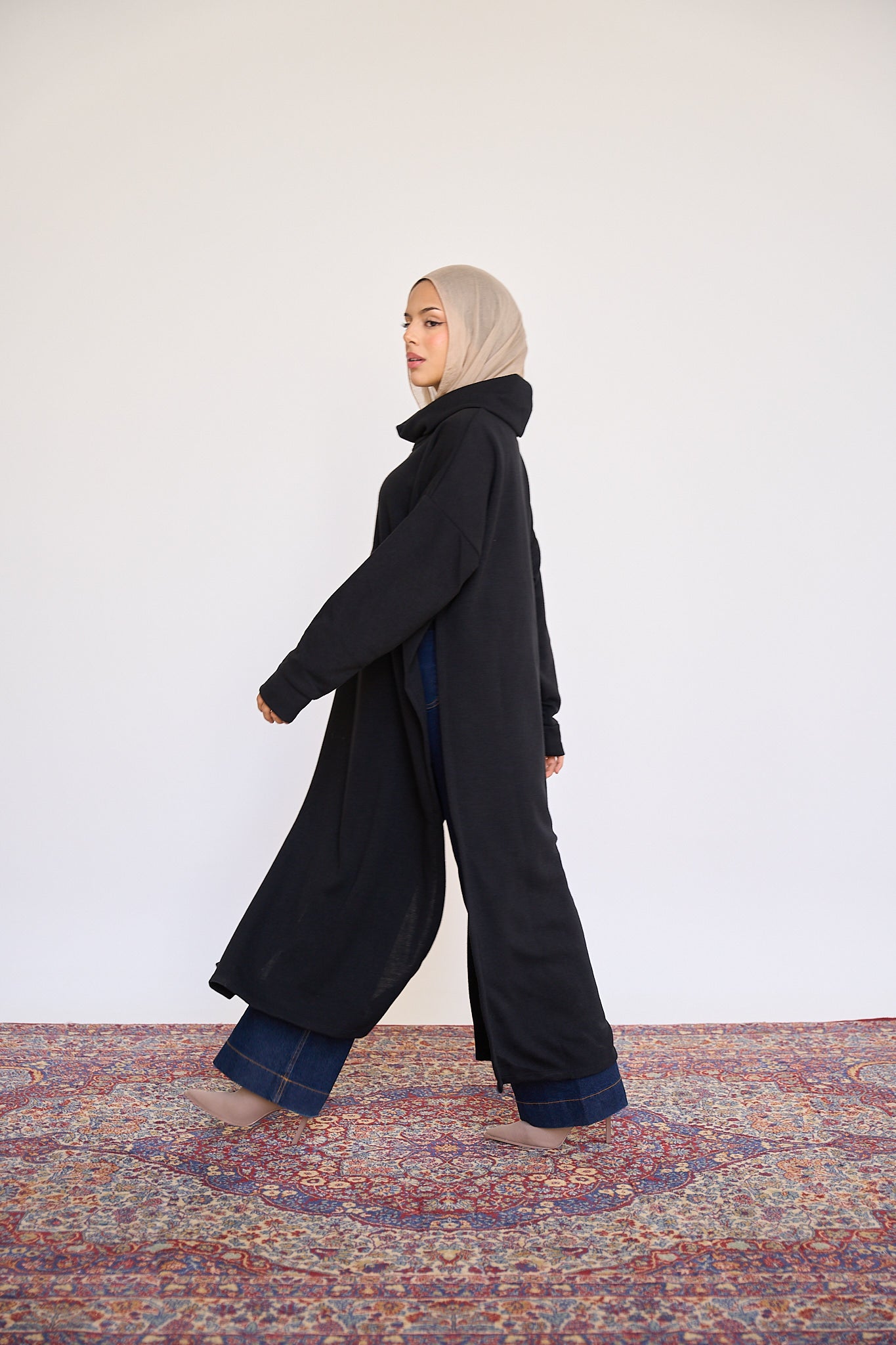Open Sided sweater - Black