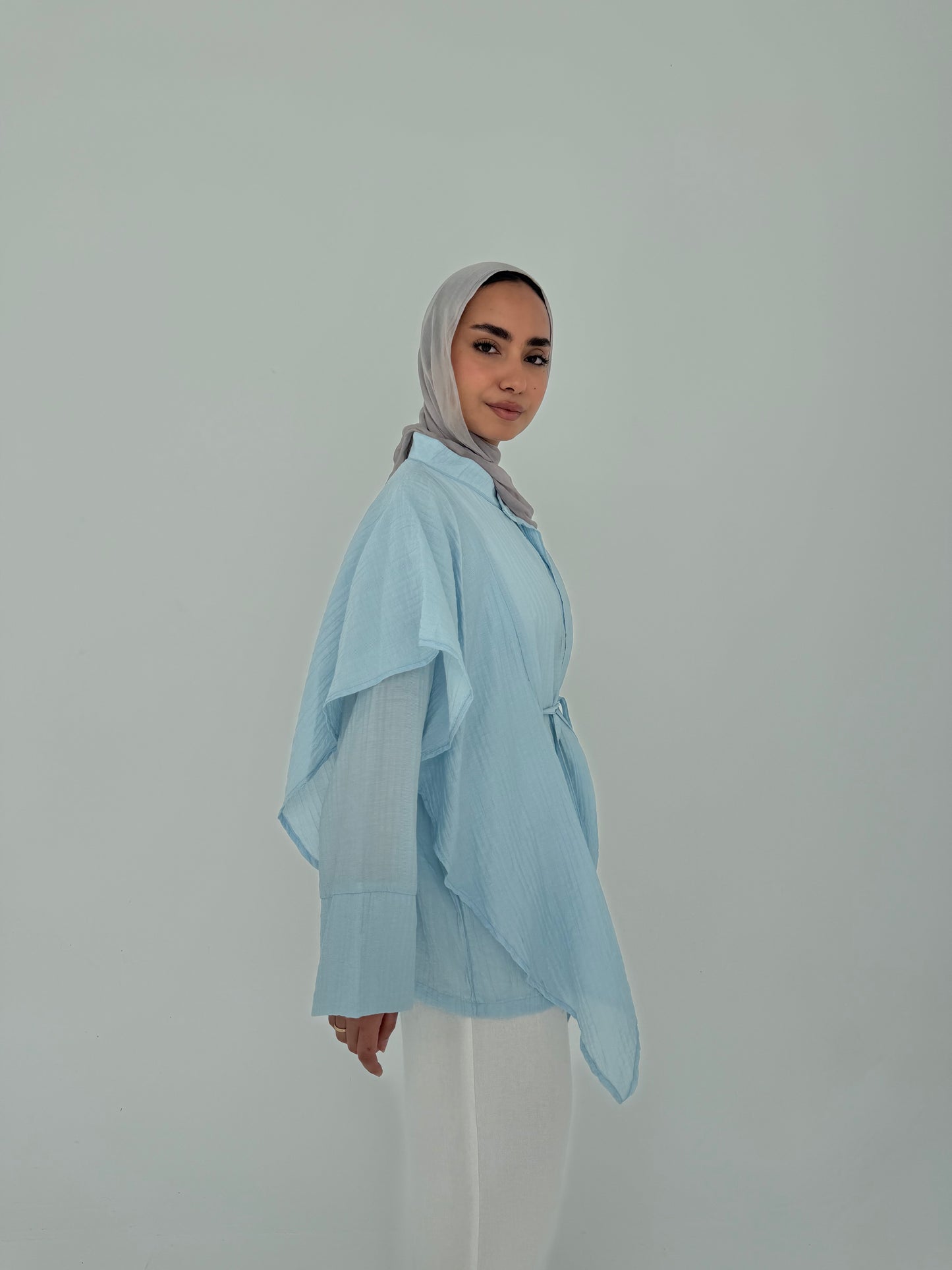 Wavy Blouse - Baby blue