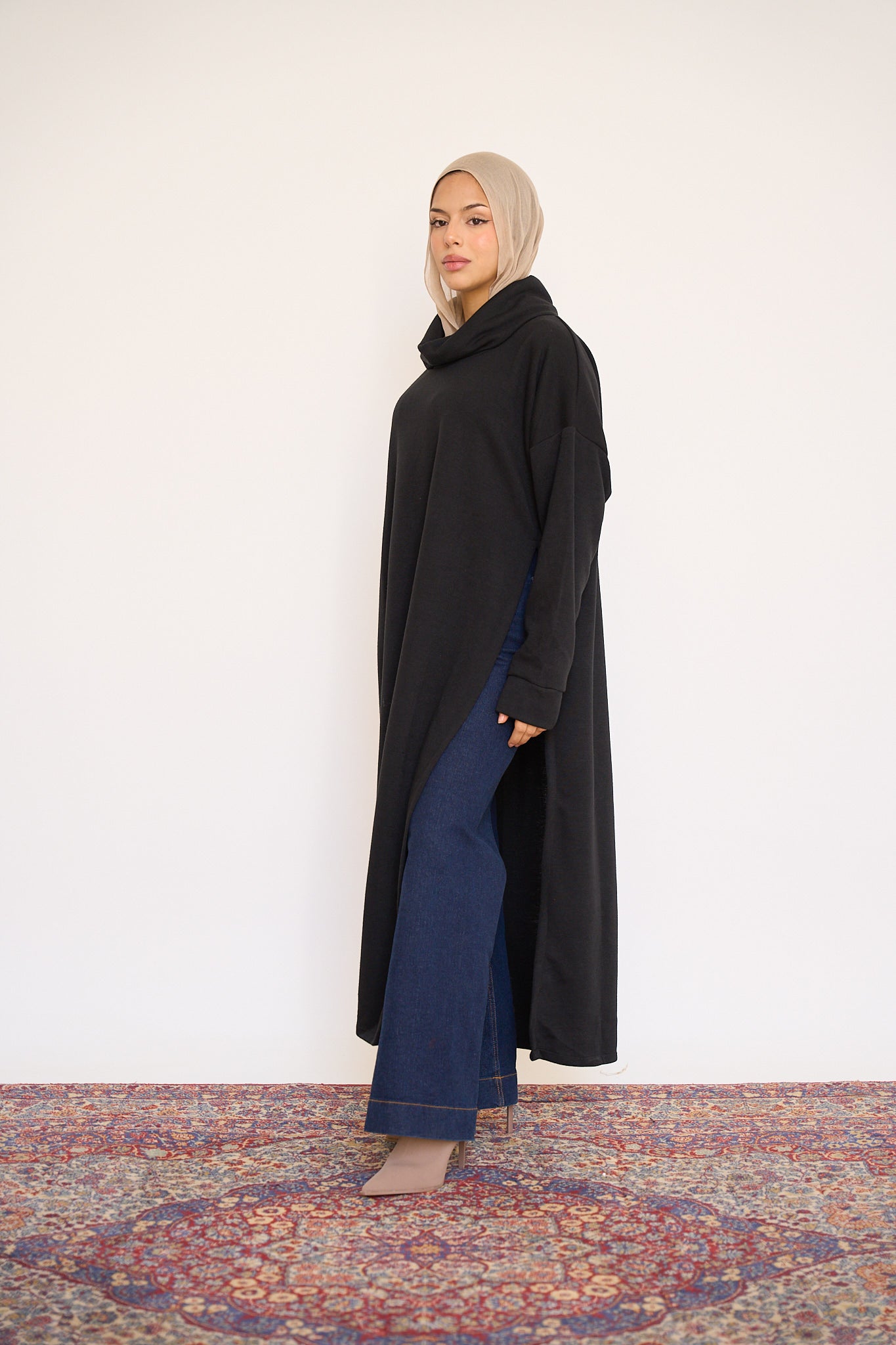 Open Sided sweater - Black