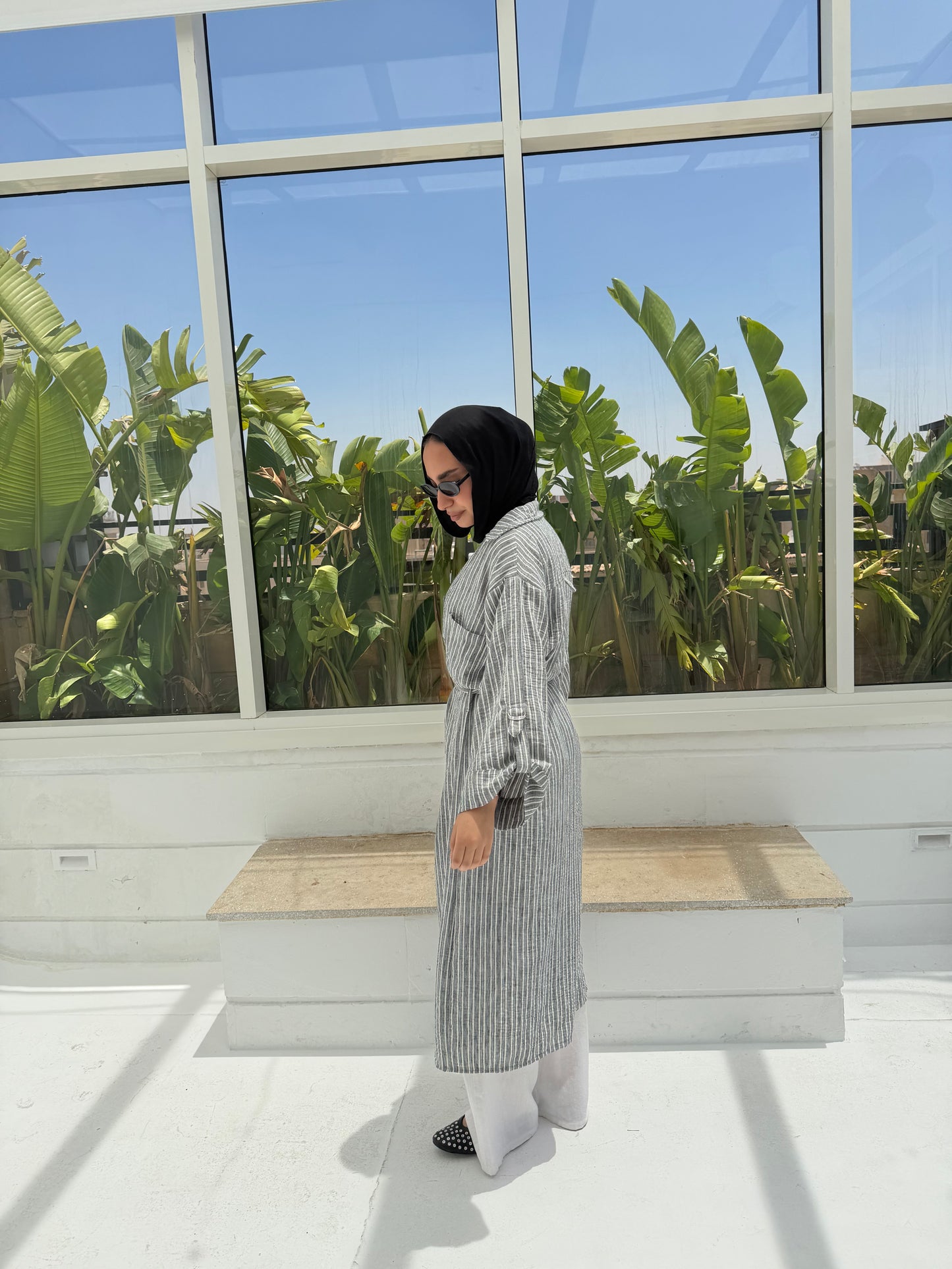 Timeless Striped Shirt  - Grey