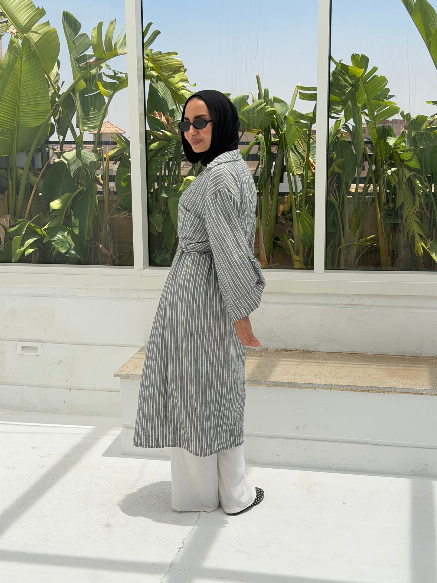 Timeless Striped Shirt  - Grey
