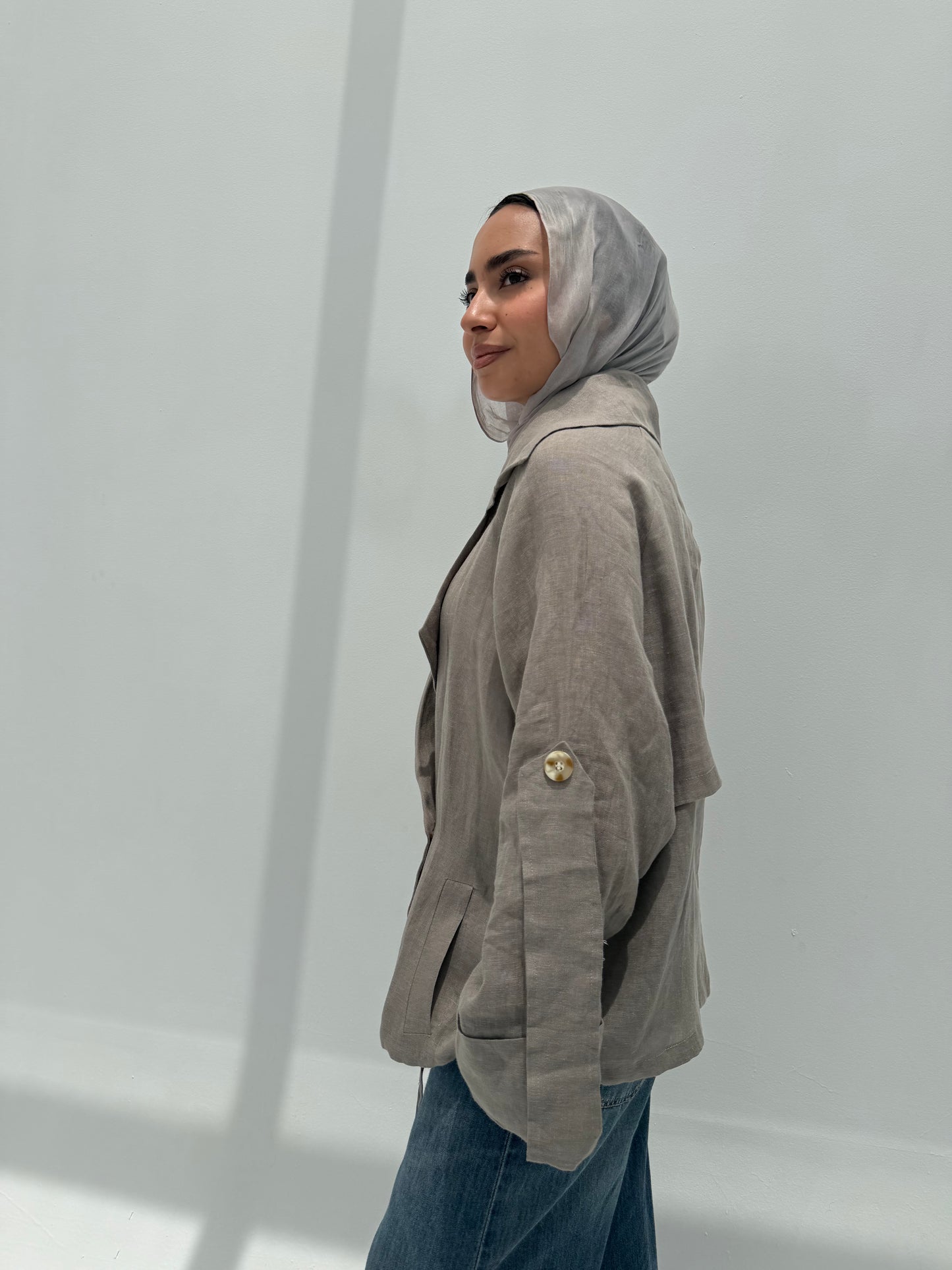 Trench Bomber Jacket - Cafe