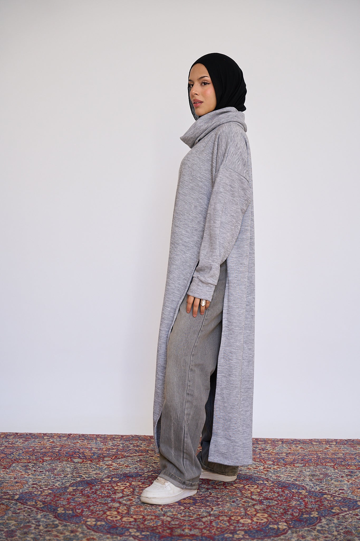 Open Sided sweater - Grey