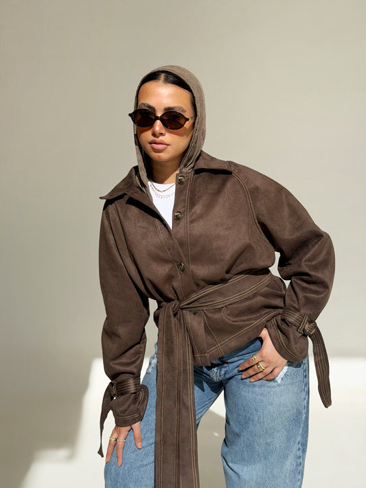 Command Cropped Jacket - Brown