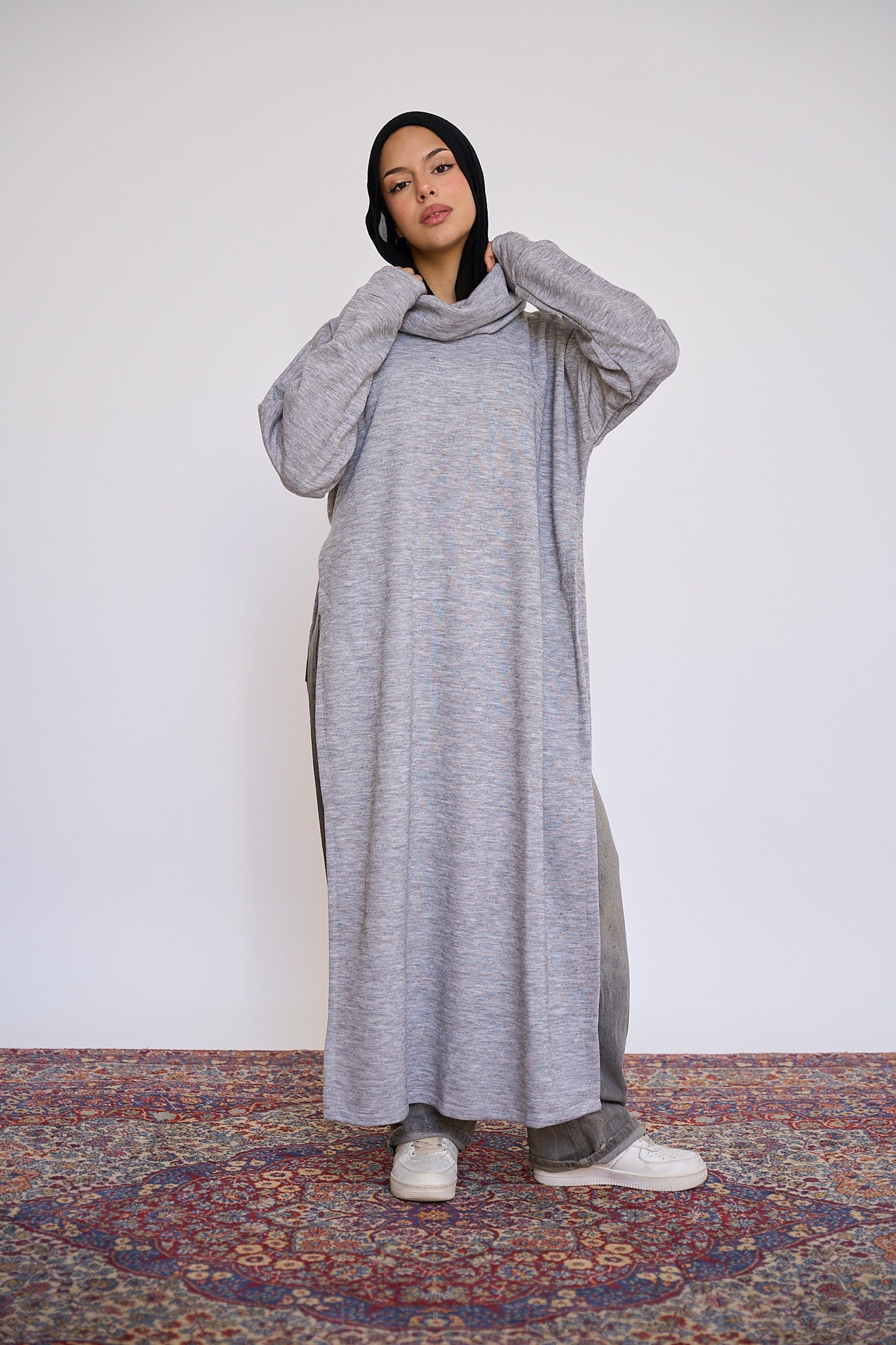 Open Sided sweater - Grey