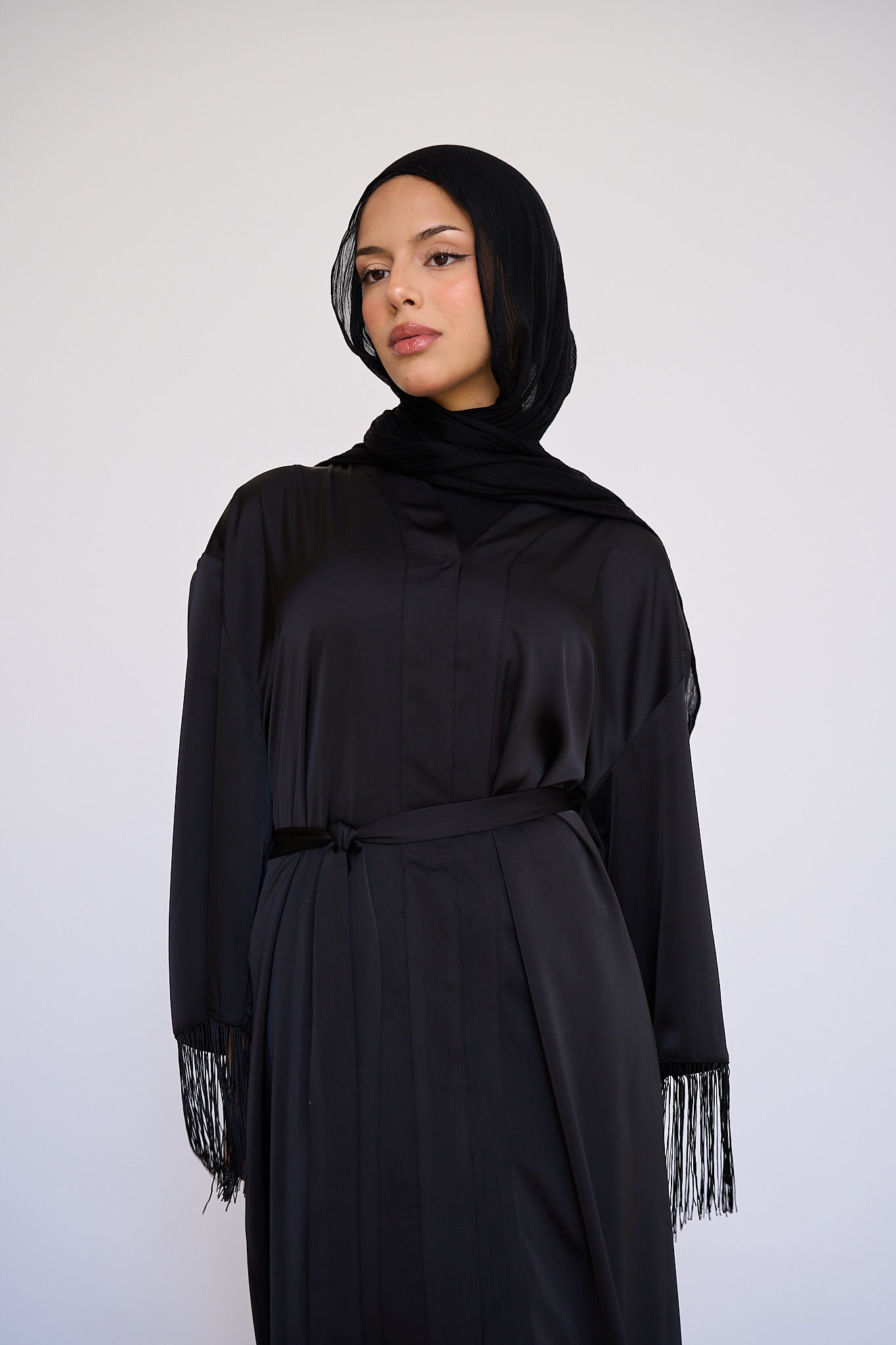Tassel Abaya - Black