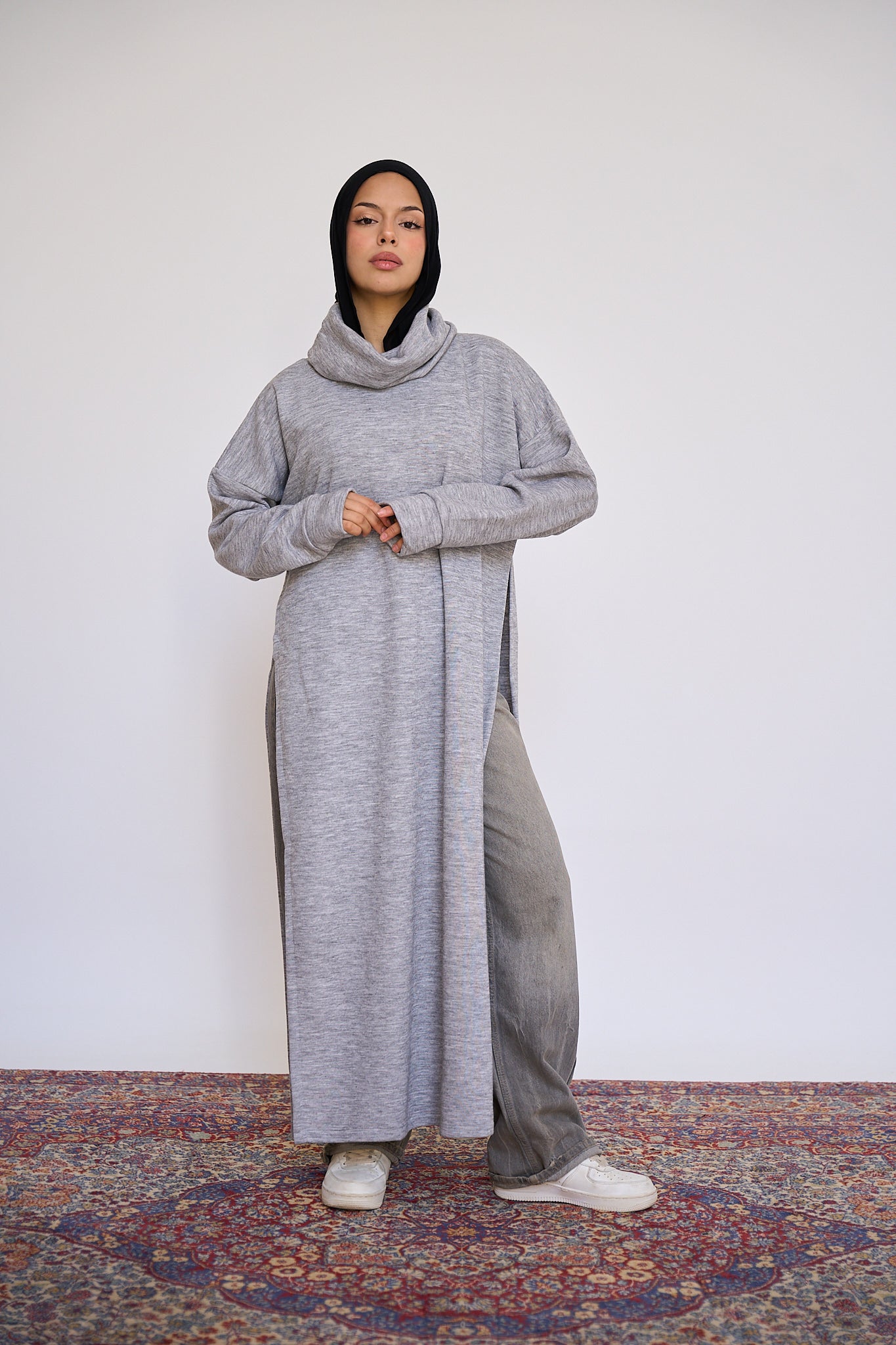 Open Sided sweater - Grey