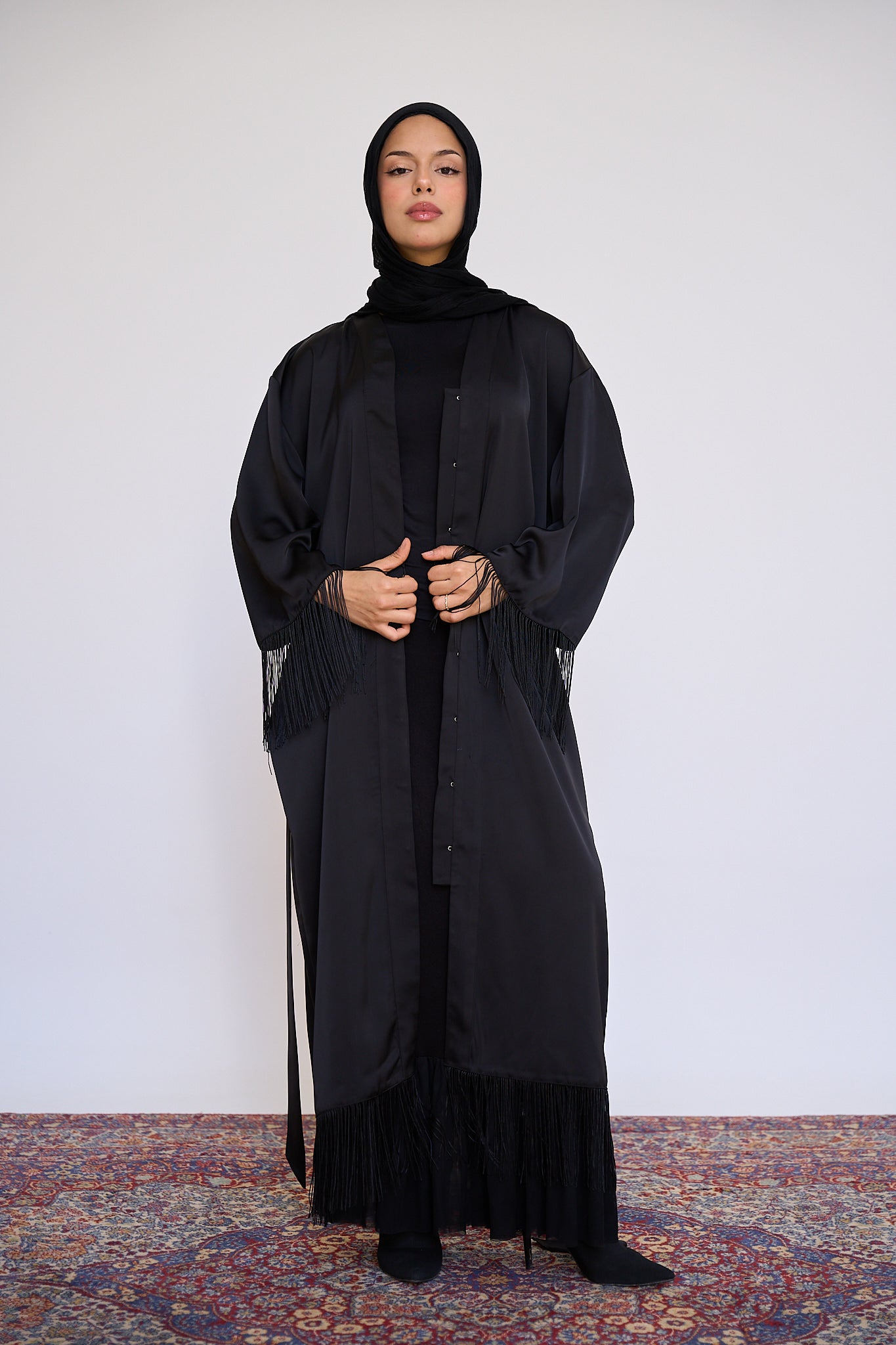 Tassel Abaya - Black