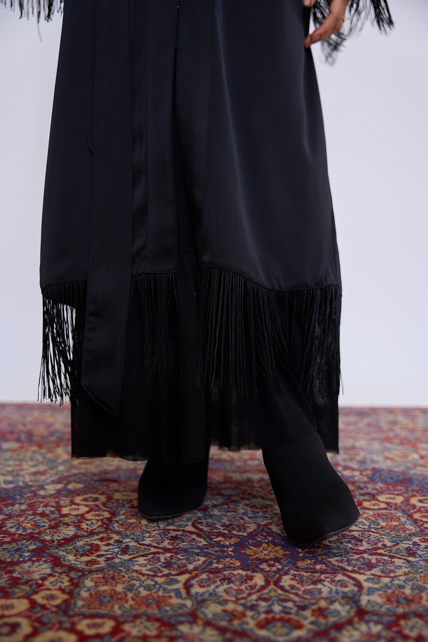 Tassel Abaya - Black