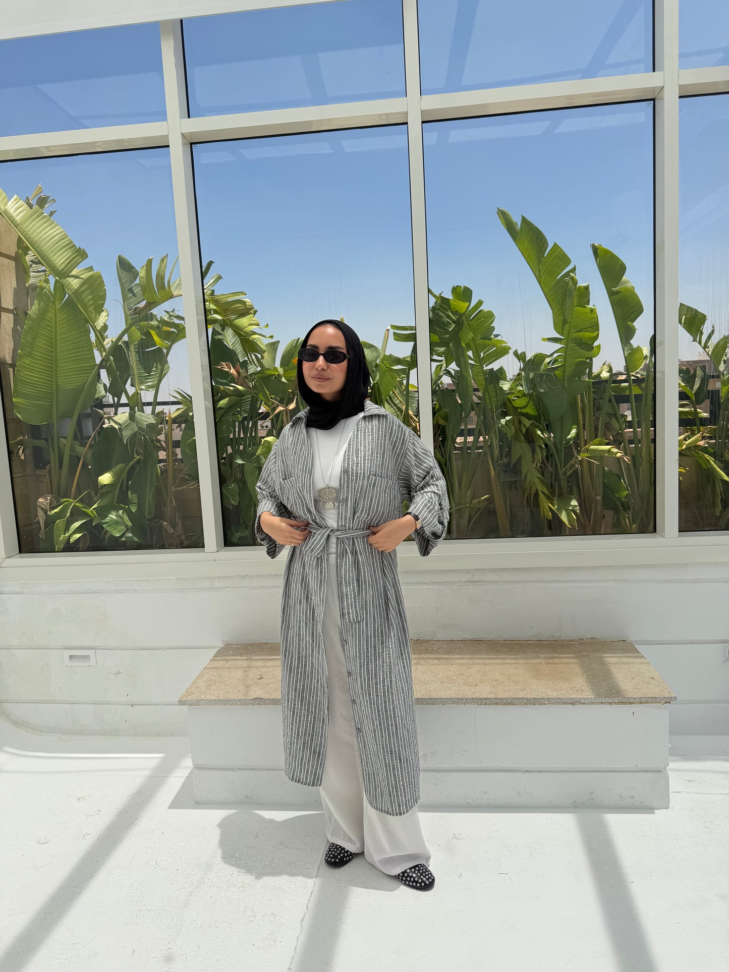 Timeless Striped Shirt  - Grey