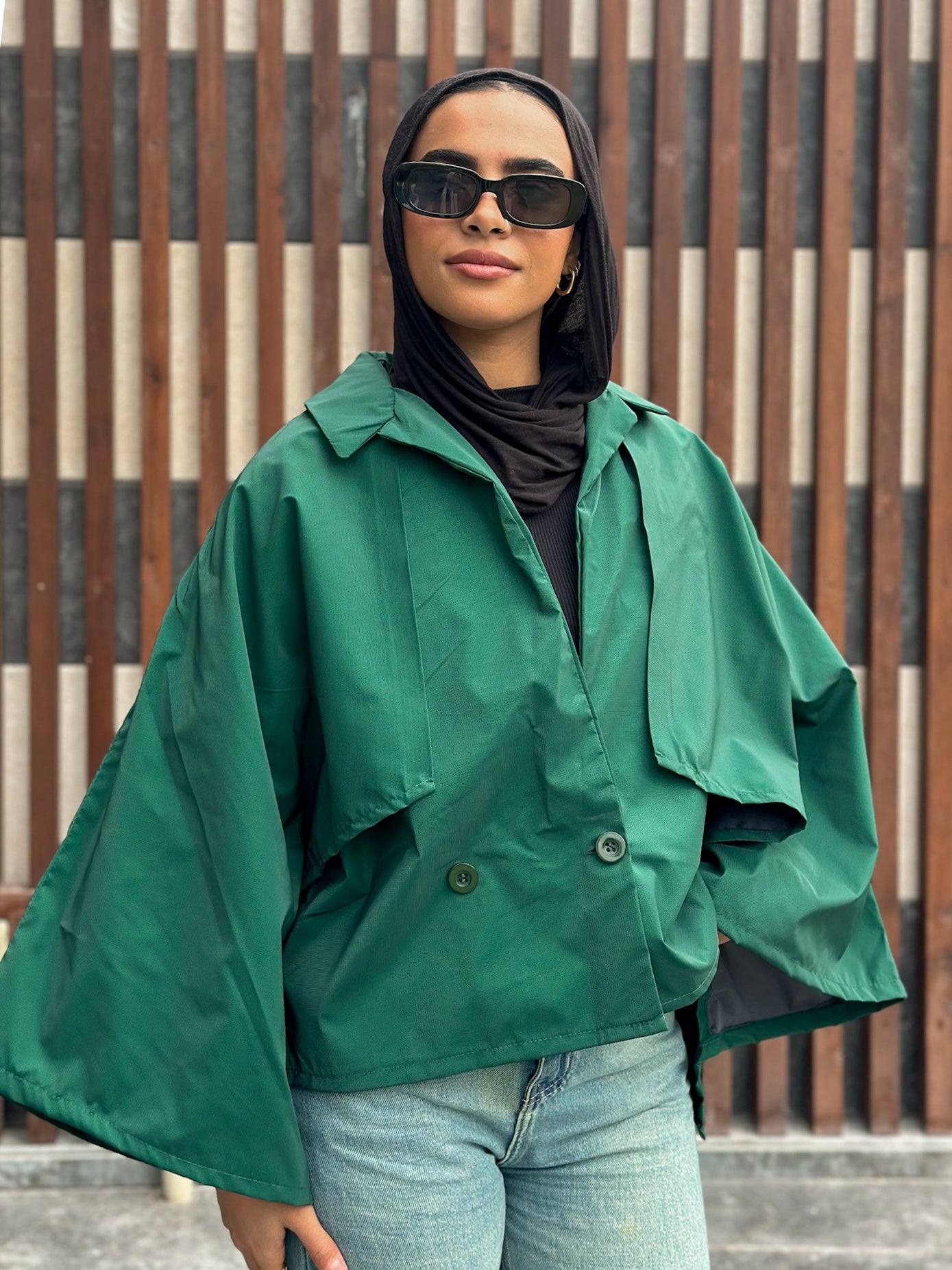 Stride Cropped Jacket - Green