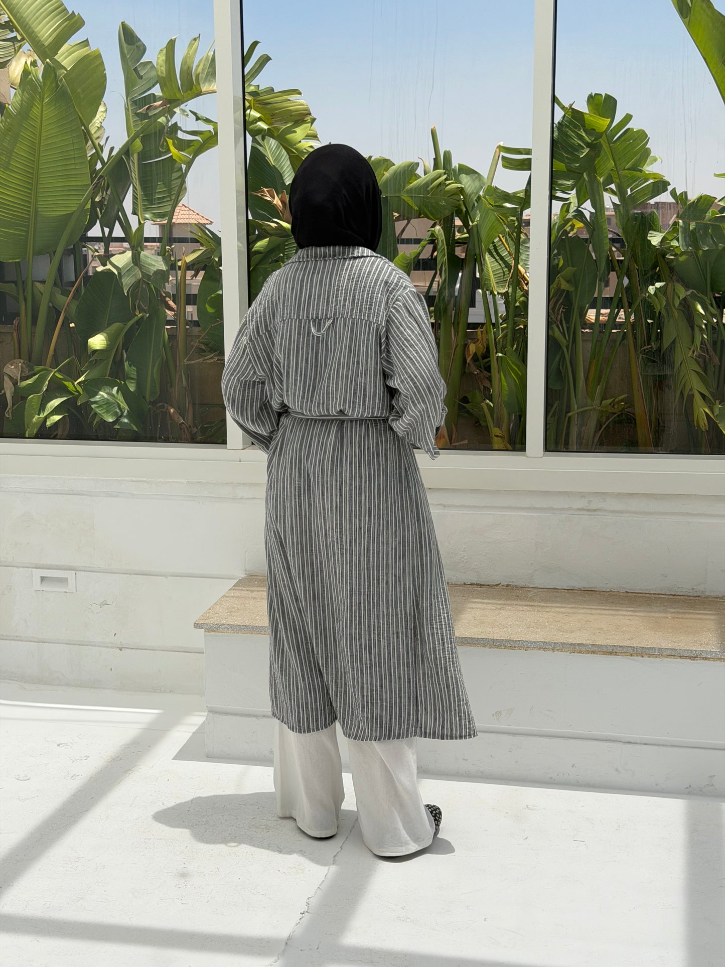 Timeless Striped Shirt  - Grey