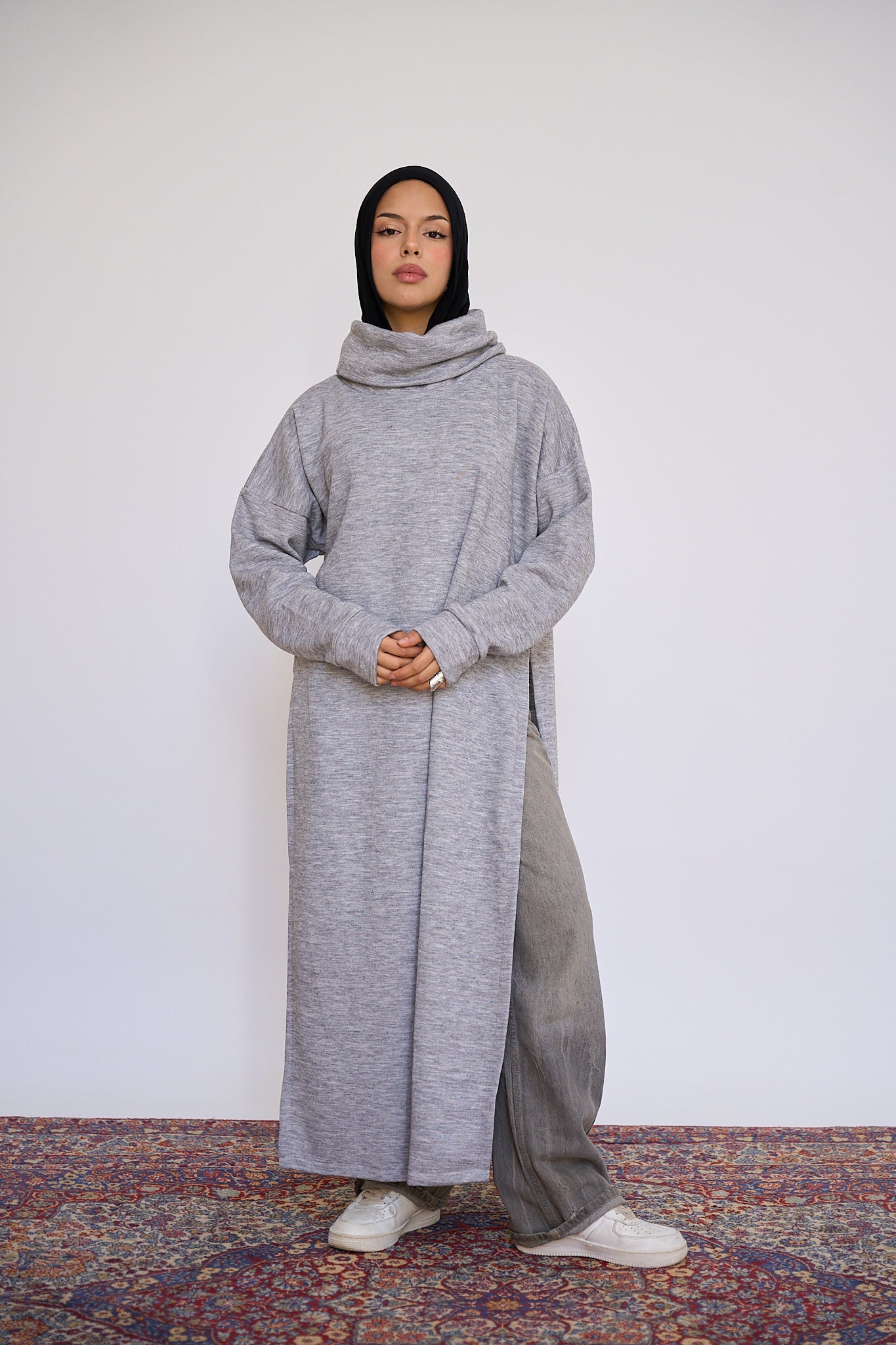 Open Sided sweater - Grey