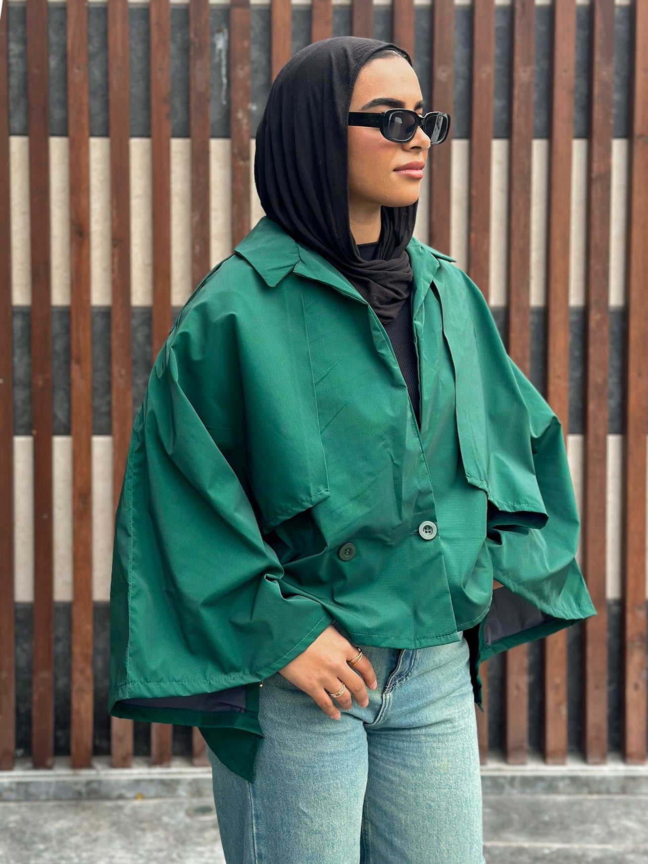 Stride Cropped Jacket - Green