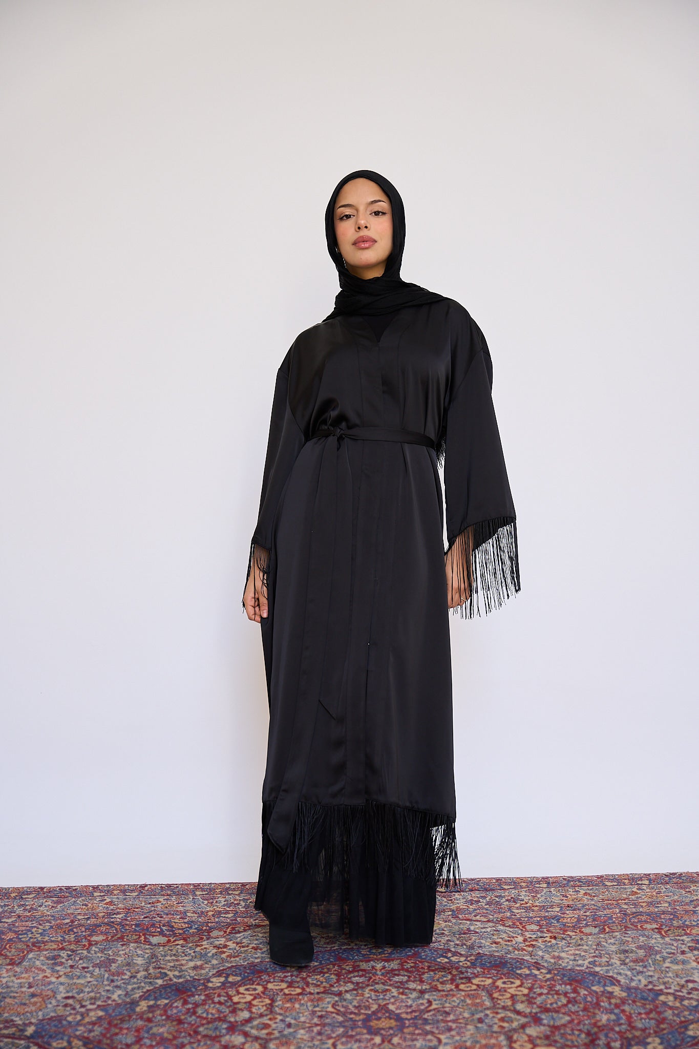 Tassel Abaya - Black