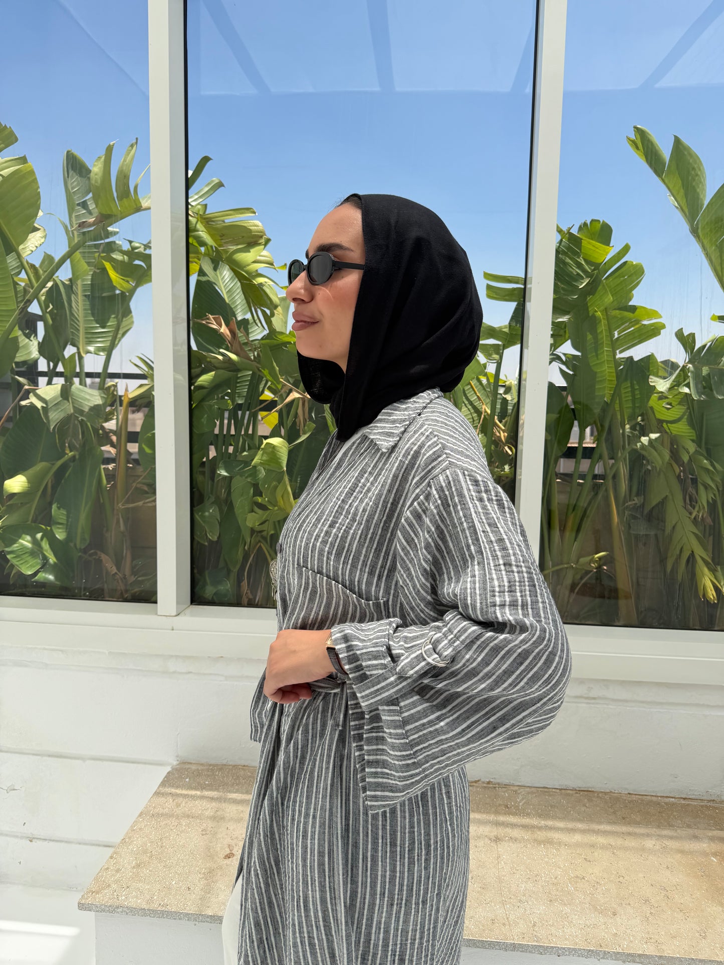 Timeless Striped Shirt  - Grey