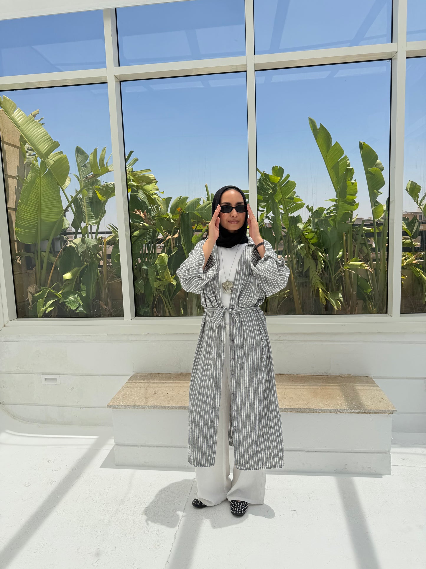 Timeless Striped Shirt  - Grey
