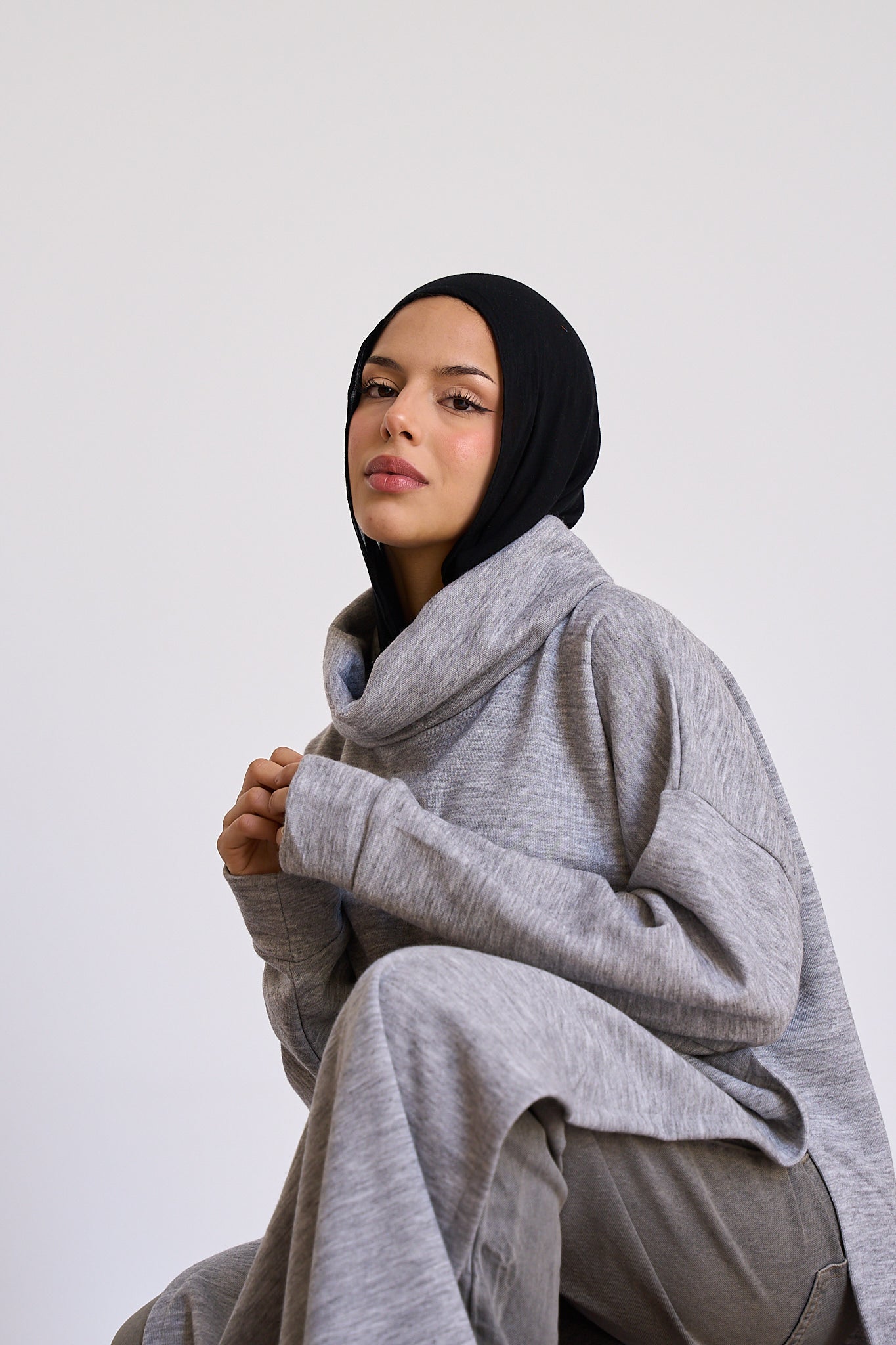 Open Sided sweater - Grey
