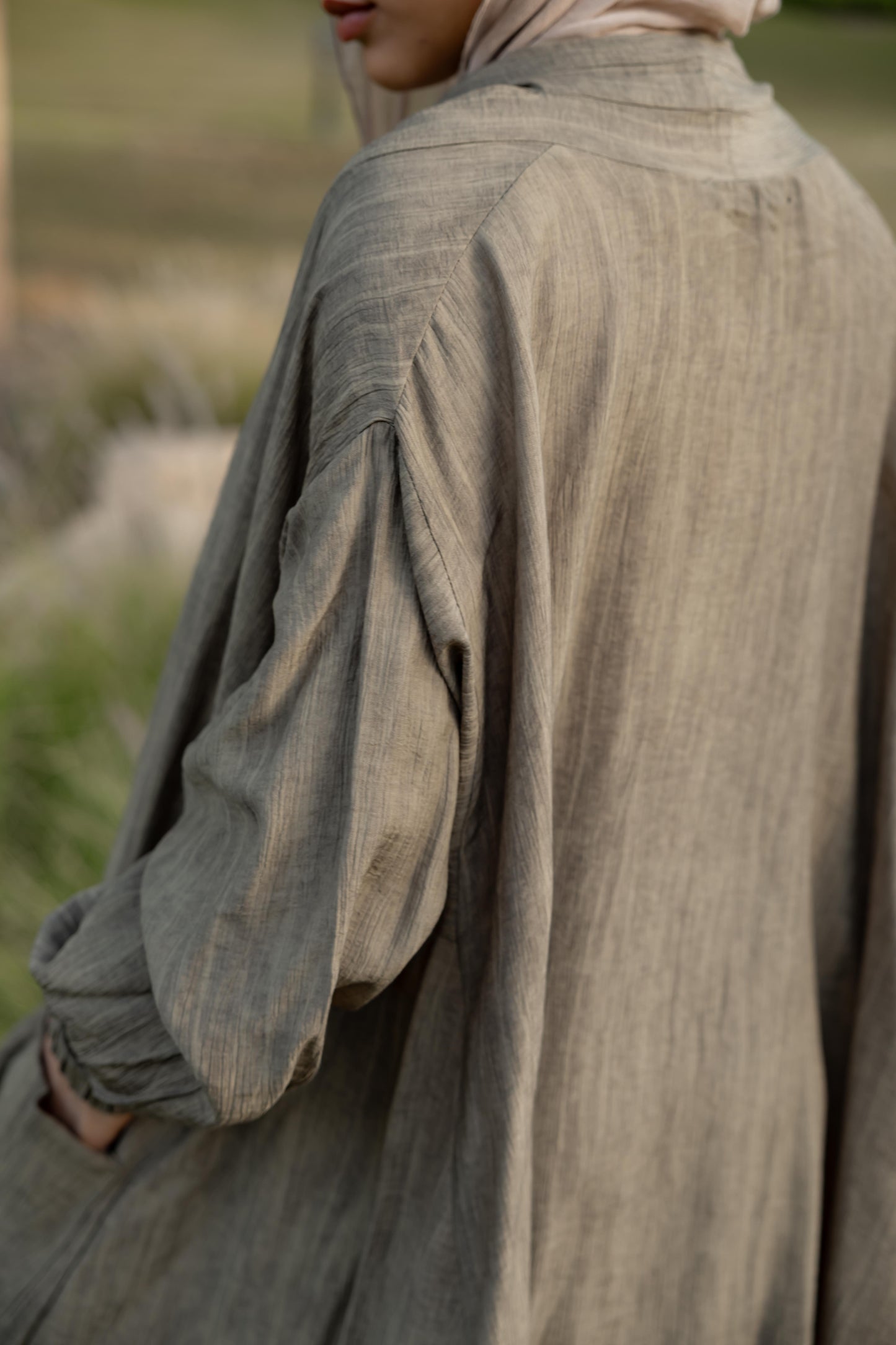 The Crinkle Cardigan - Olive