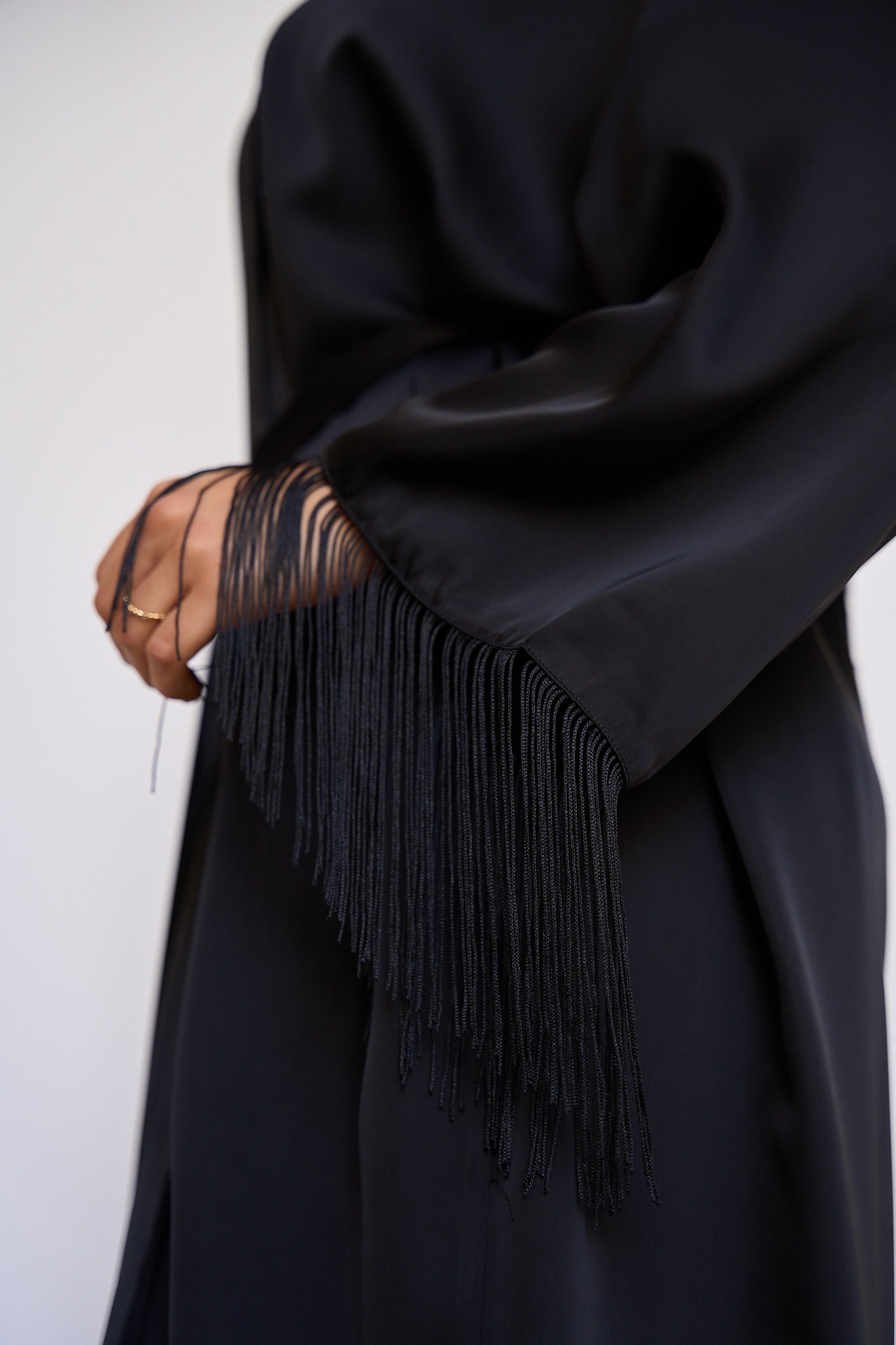 Tassel Abaya - Black
