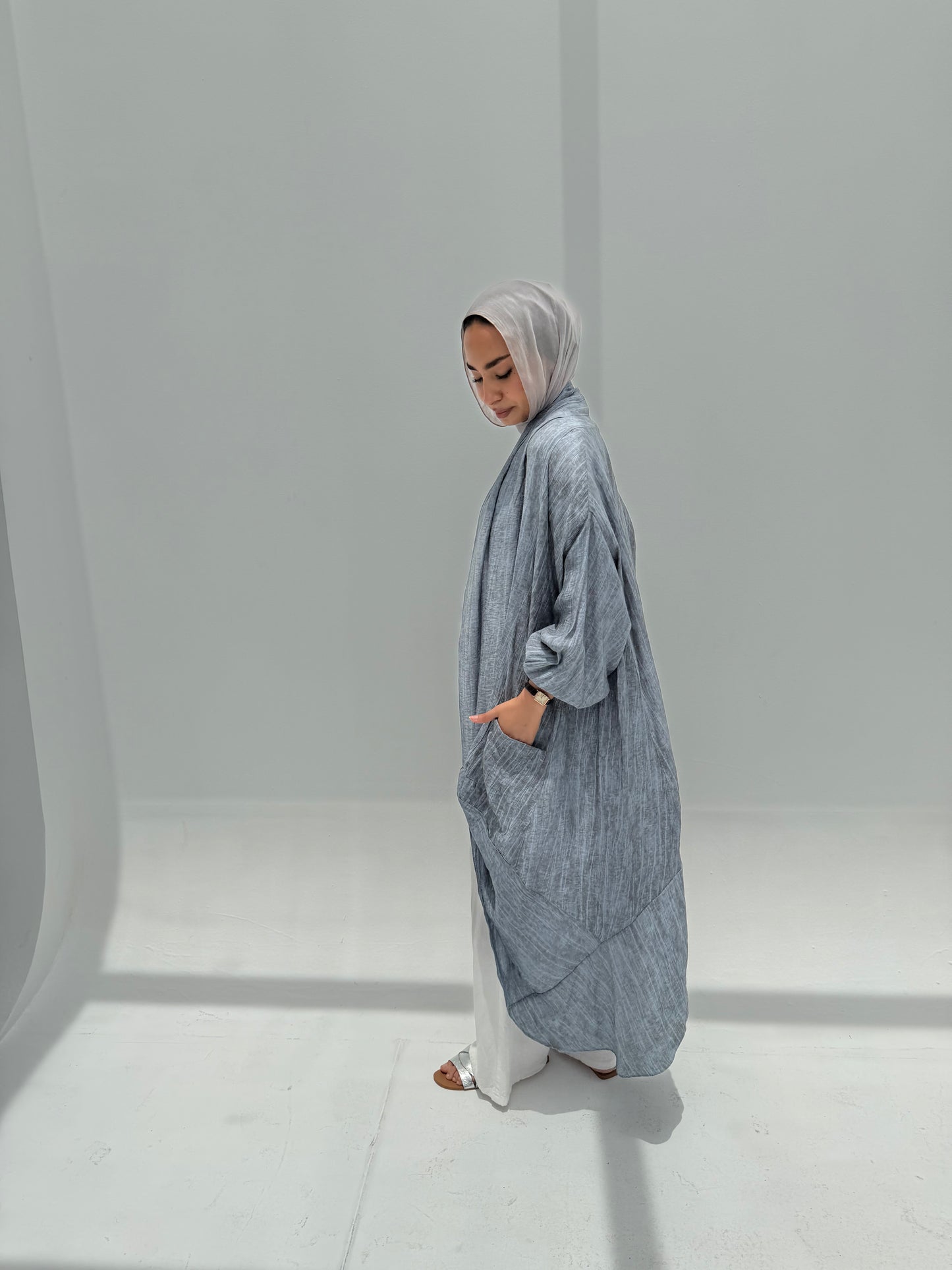 The Crinkle Cardigan - Blue