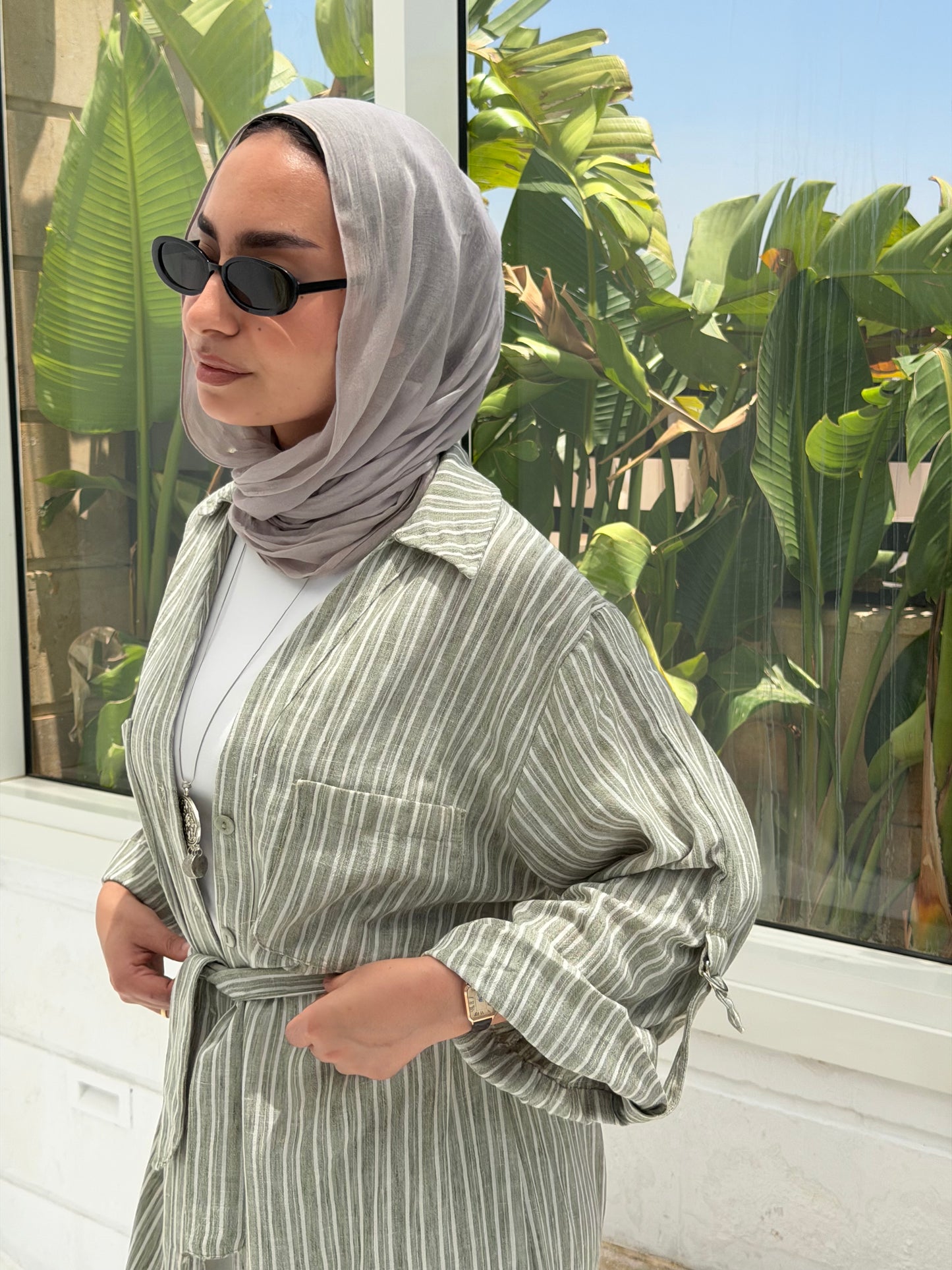 Timeless Striped Shirt  - Green