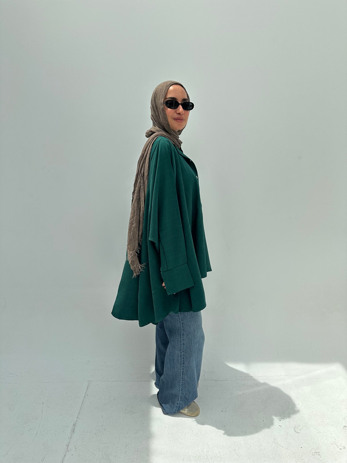 Whimsical Chic Puff Blouse - Green
