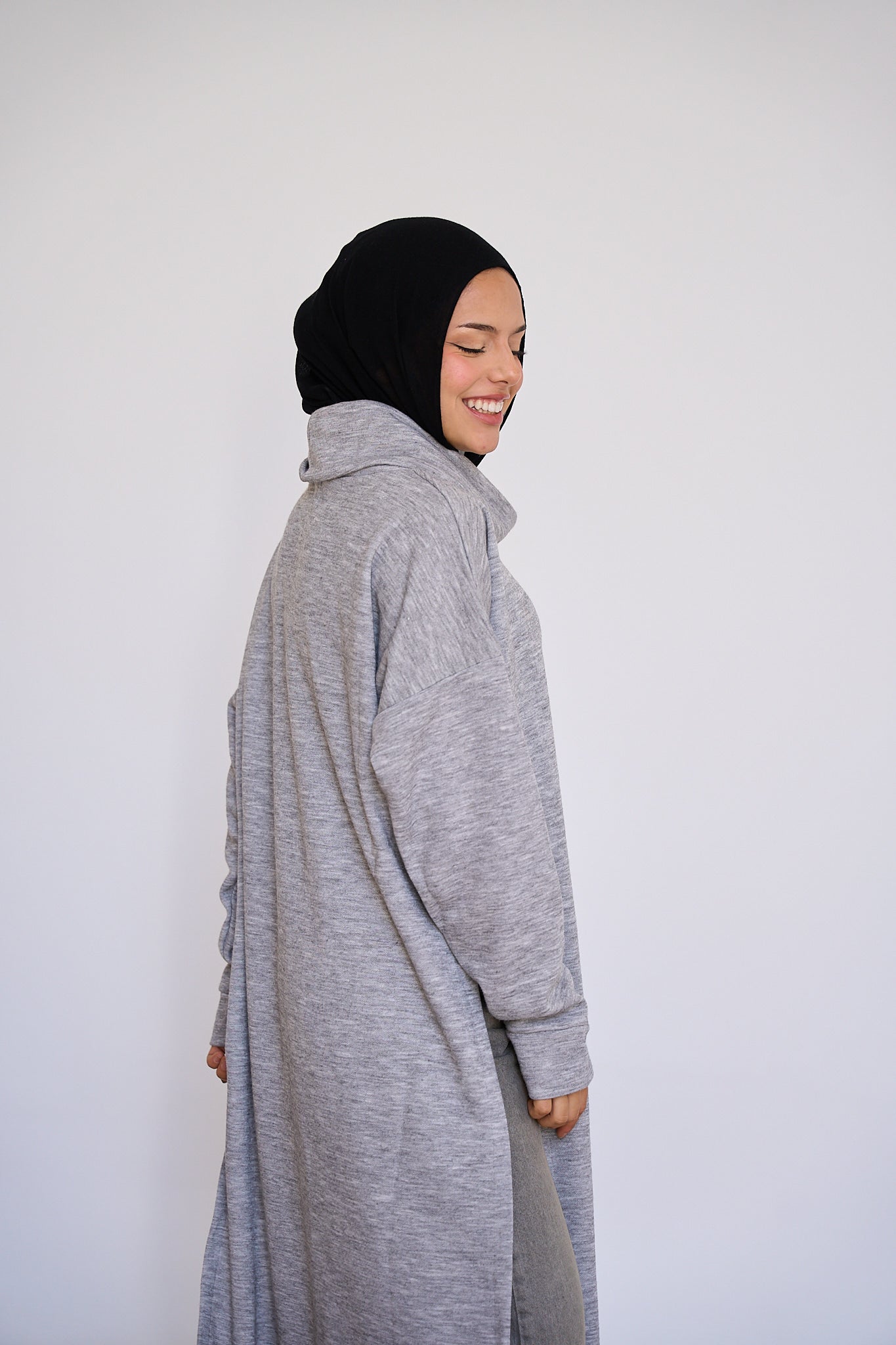 Open Sided sweater - Grey