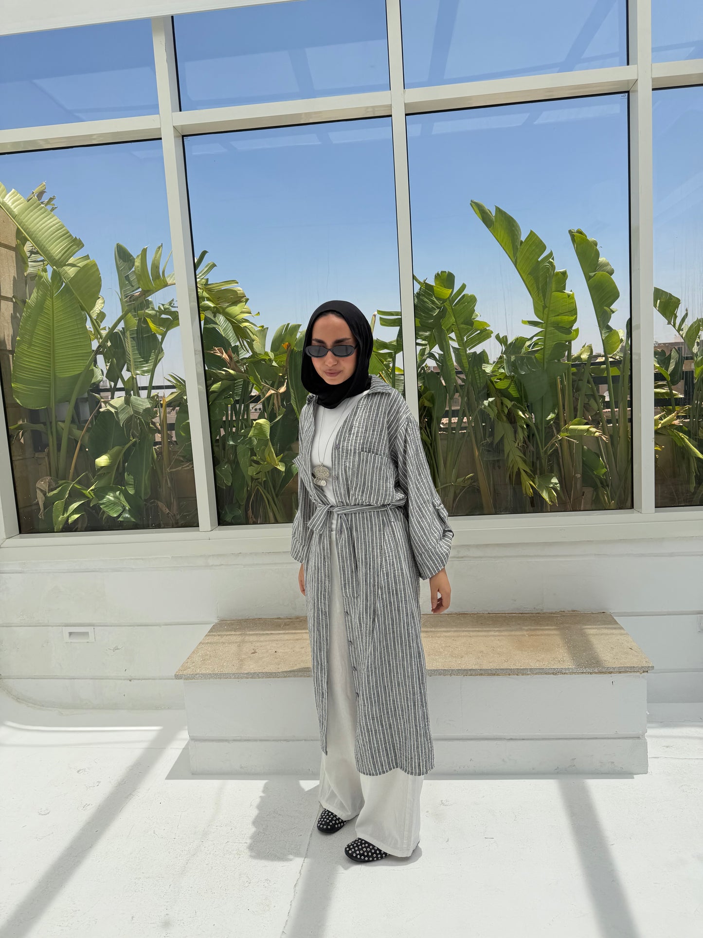 Timeless Striped Shirt  - Grey