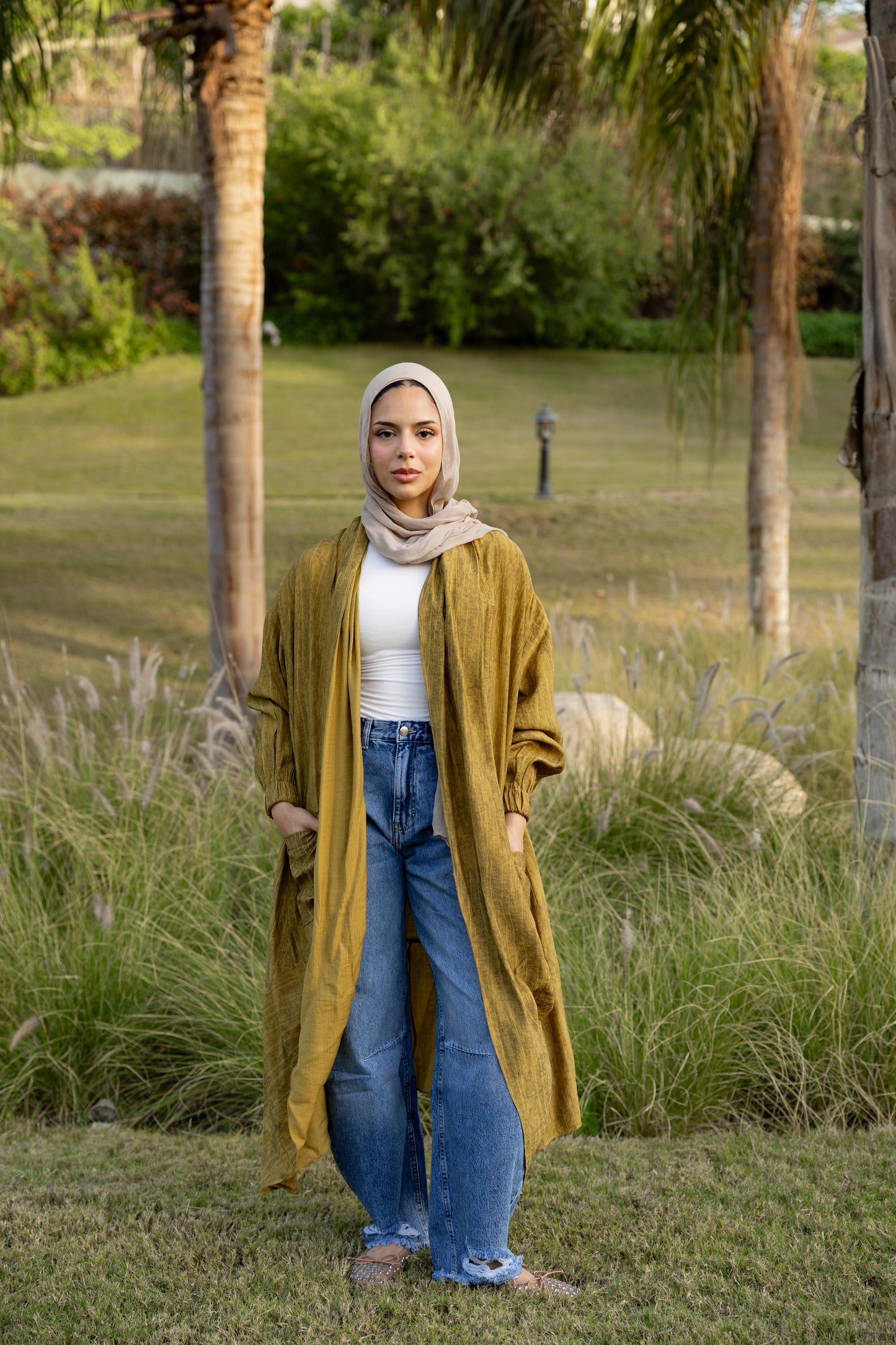 The Crinkle Cardigan - Mustard