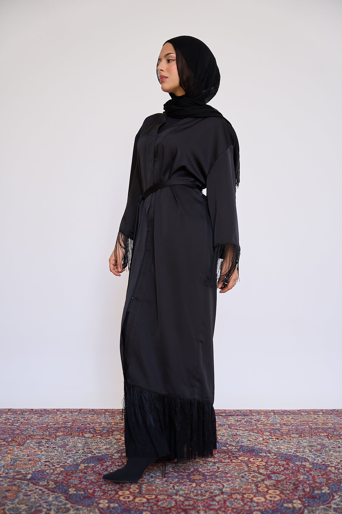Tassel Abaya - Black