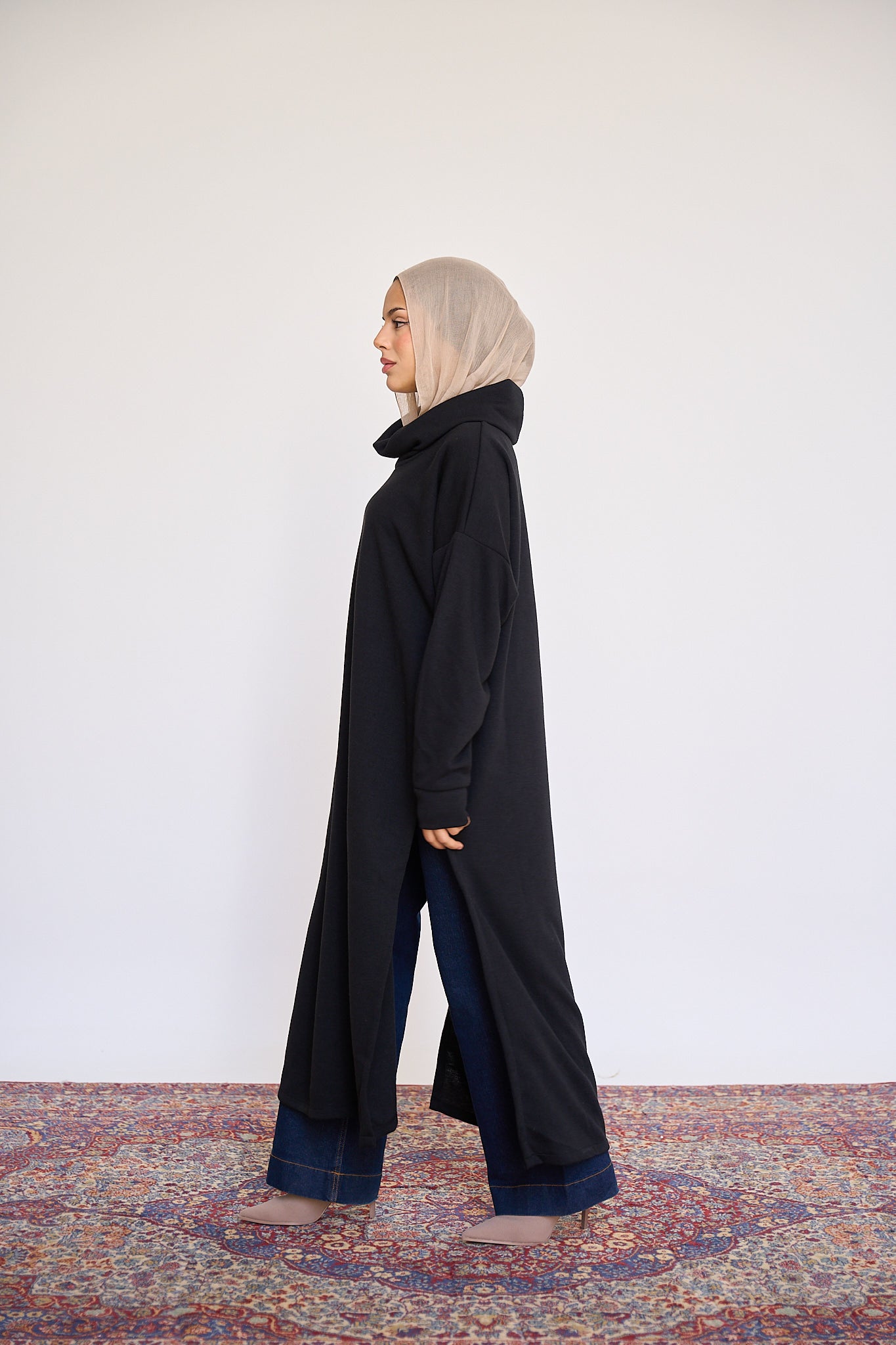 Open Sided sweater - Black