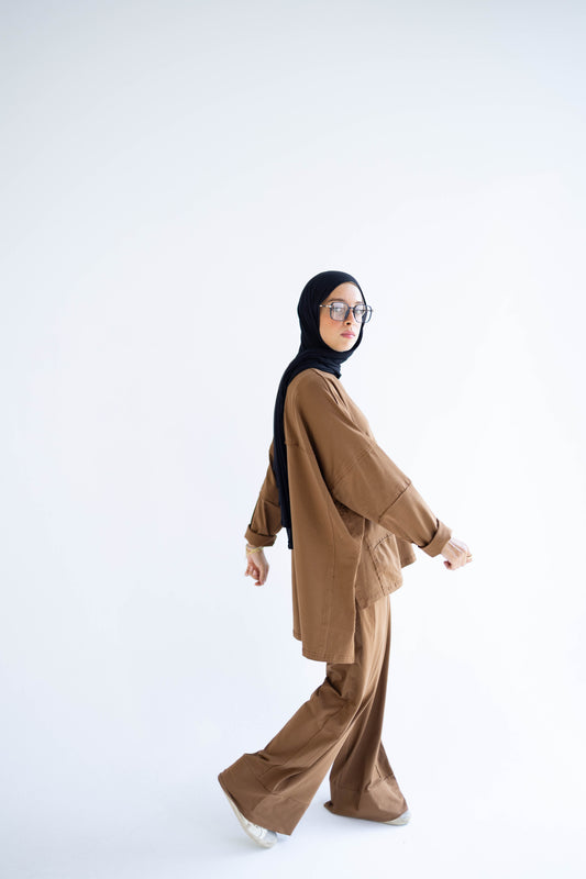 Everyday Flow Co-ord Set - Brown