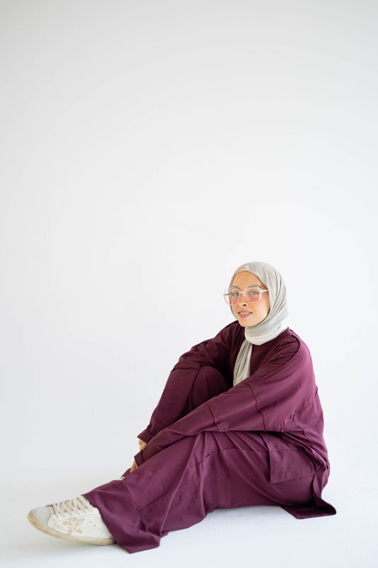 Everyday Flow Co-ord Set - Burgundy